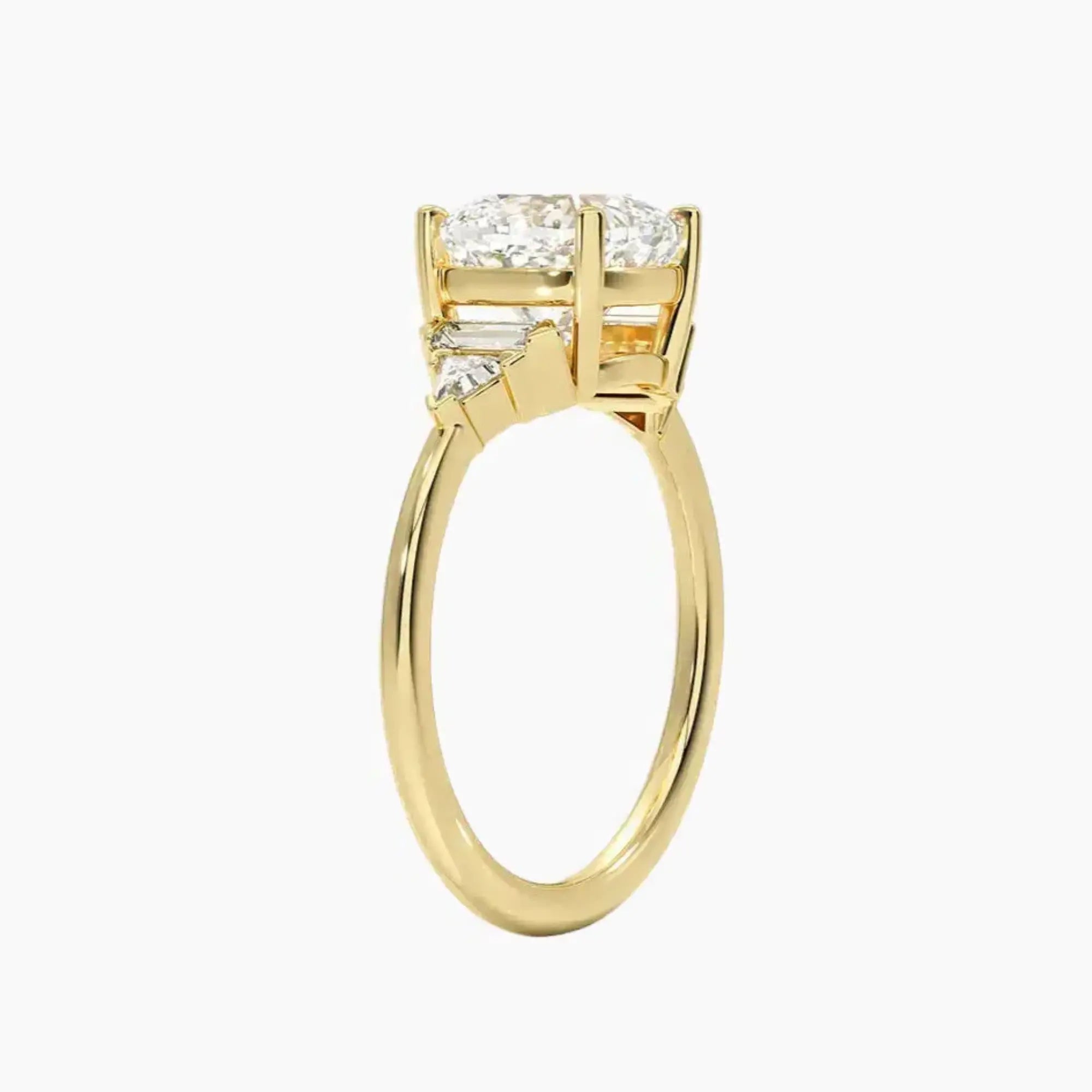 OBSER330 - Honora Five Stone Cushion engagement ring setting view 8