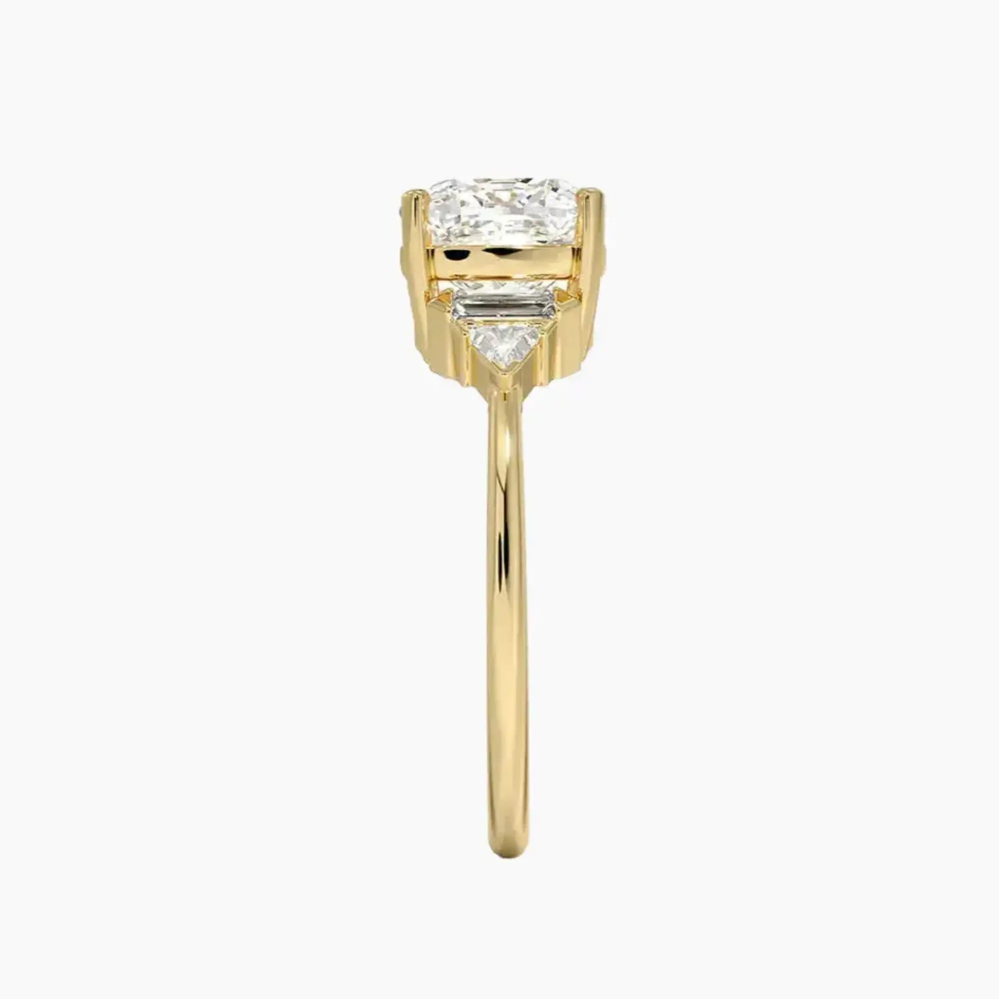 OBSER330 - Honora Five Stone Cushion engagement ring setting view 9