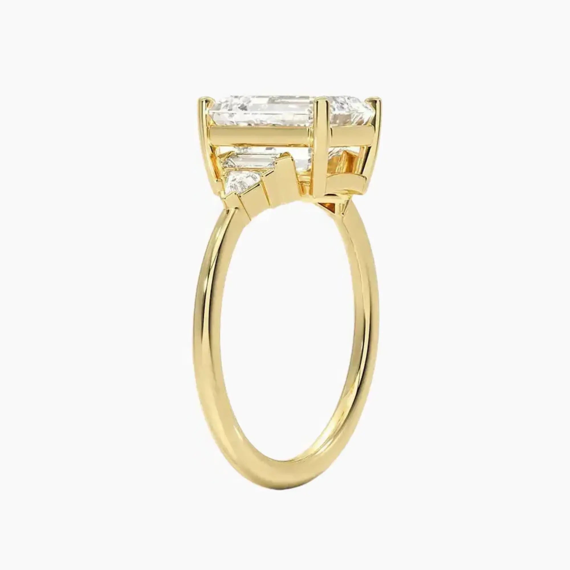 OBSER327 - Honora Five Stone Emerald engagement ring setting view 8