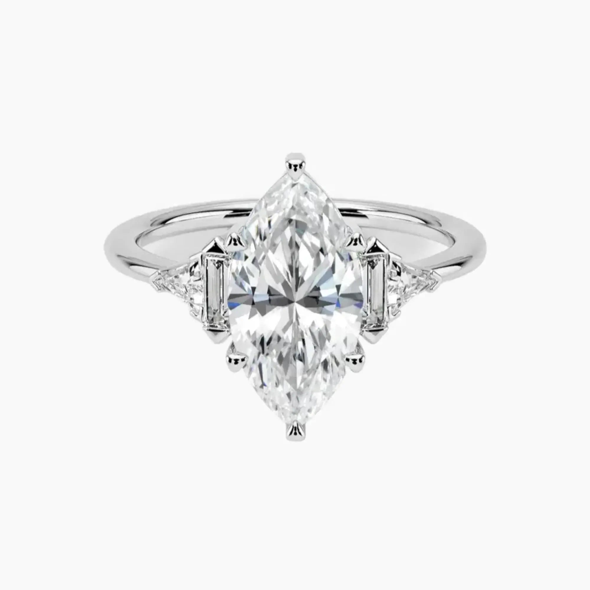 OBSER326 - Honora Five Stone Marquise engagement ring setting view 1