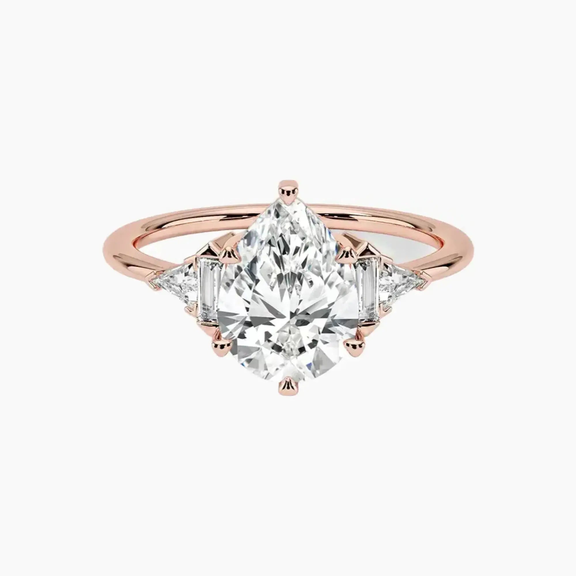 OBSER329 - Honora Five Stone Pear engagement ring setting view 4