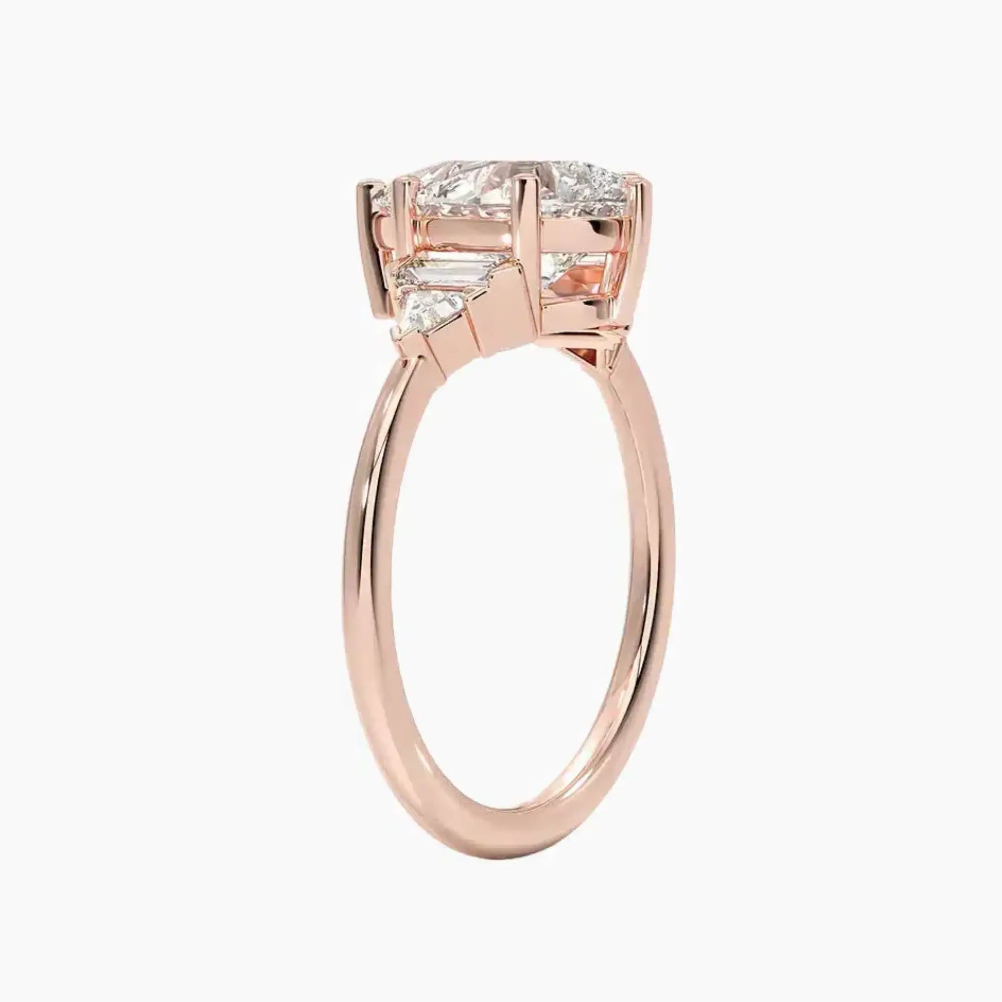 OBSER329 - Honora Five Stone Pear engagement ring setting view 5