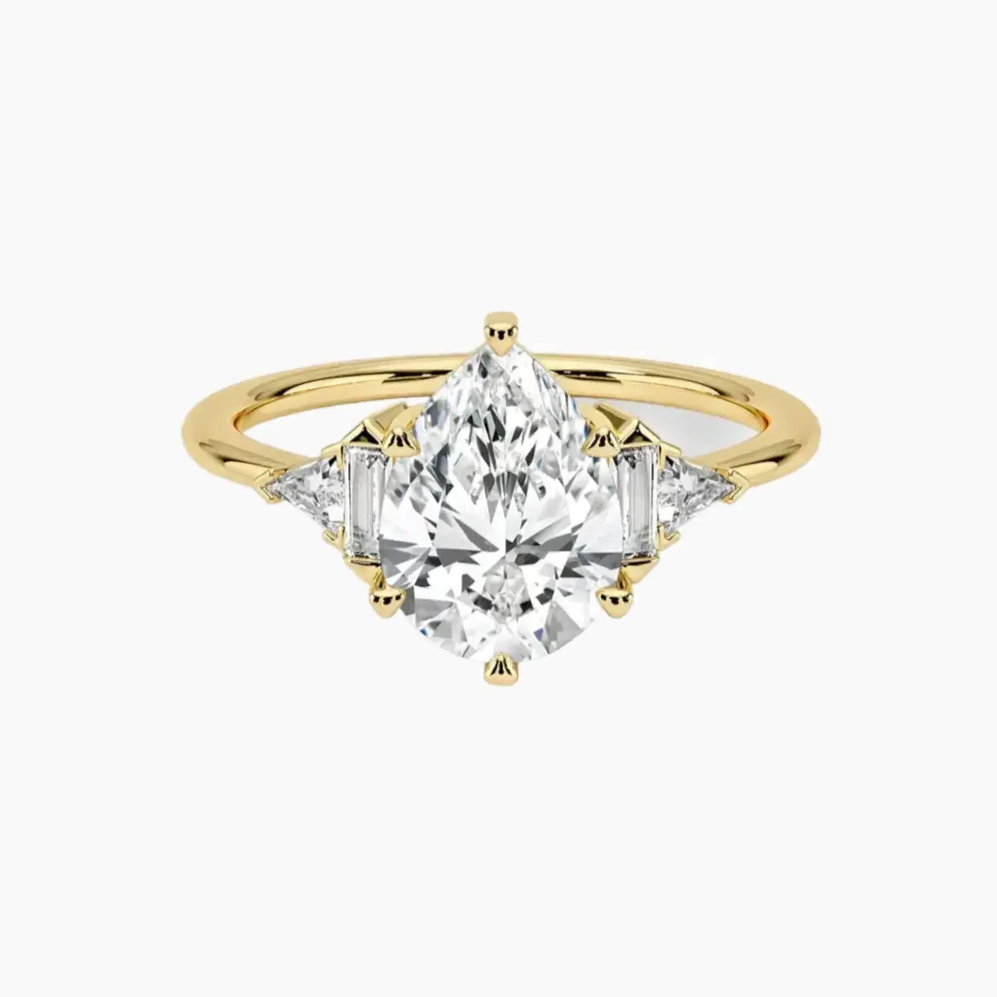 OBSER329 - Honora Five Stone Pear engagement ring setting view 7