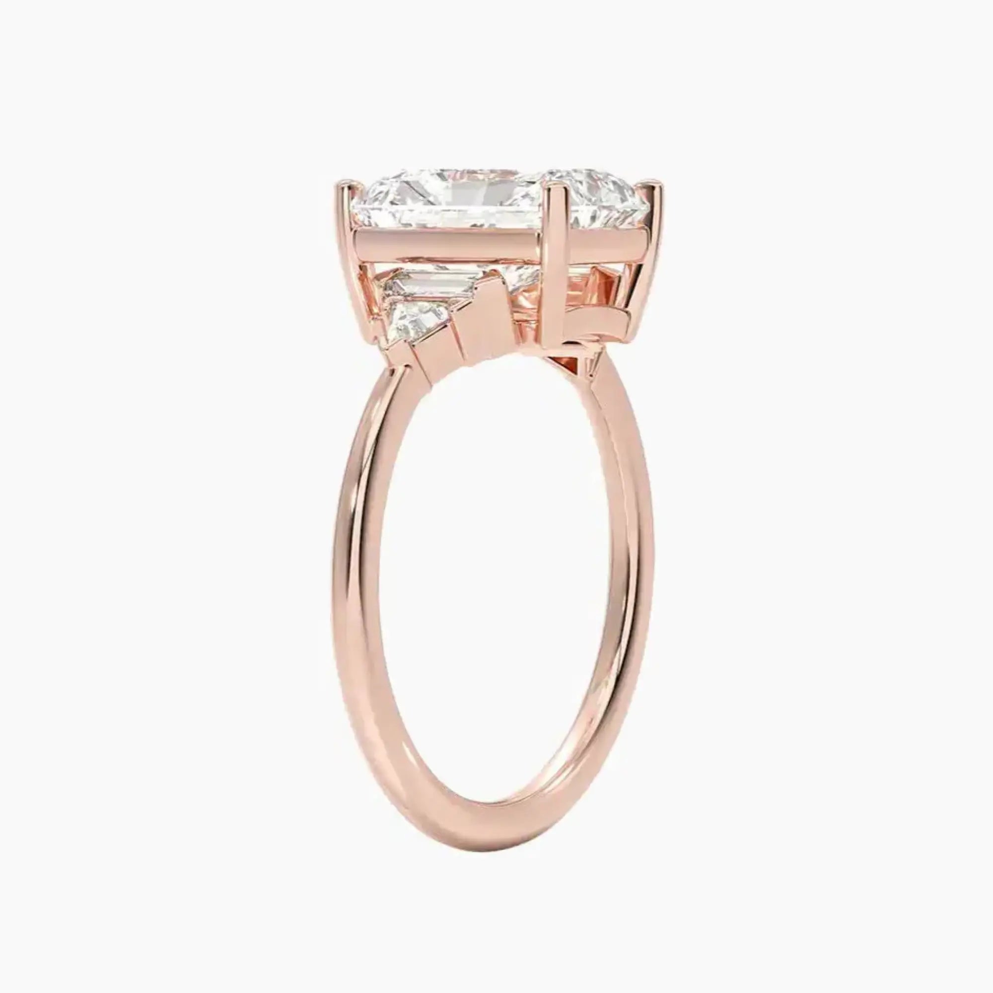 OBSER147 - Honora Five Stone Radiant engagement ring setting view 5