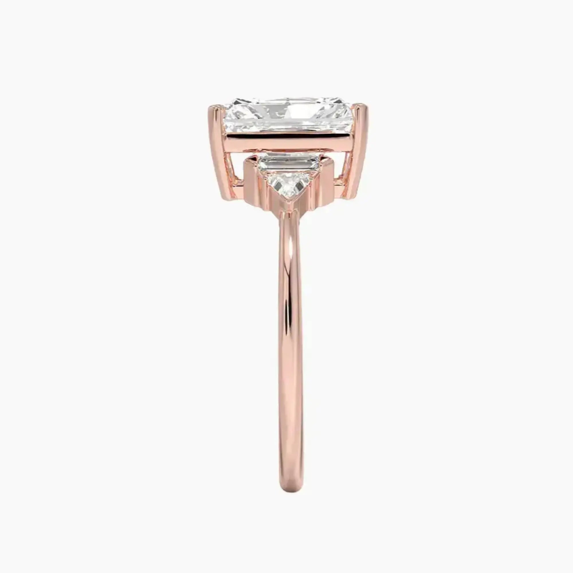OBSER147 - Honora Five Stone Radiant engagement ring setting view 6