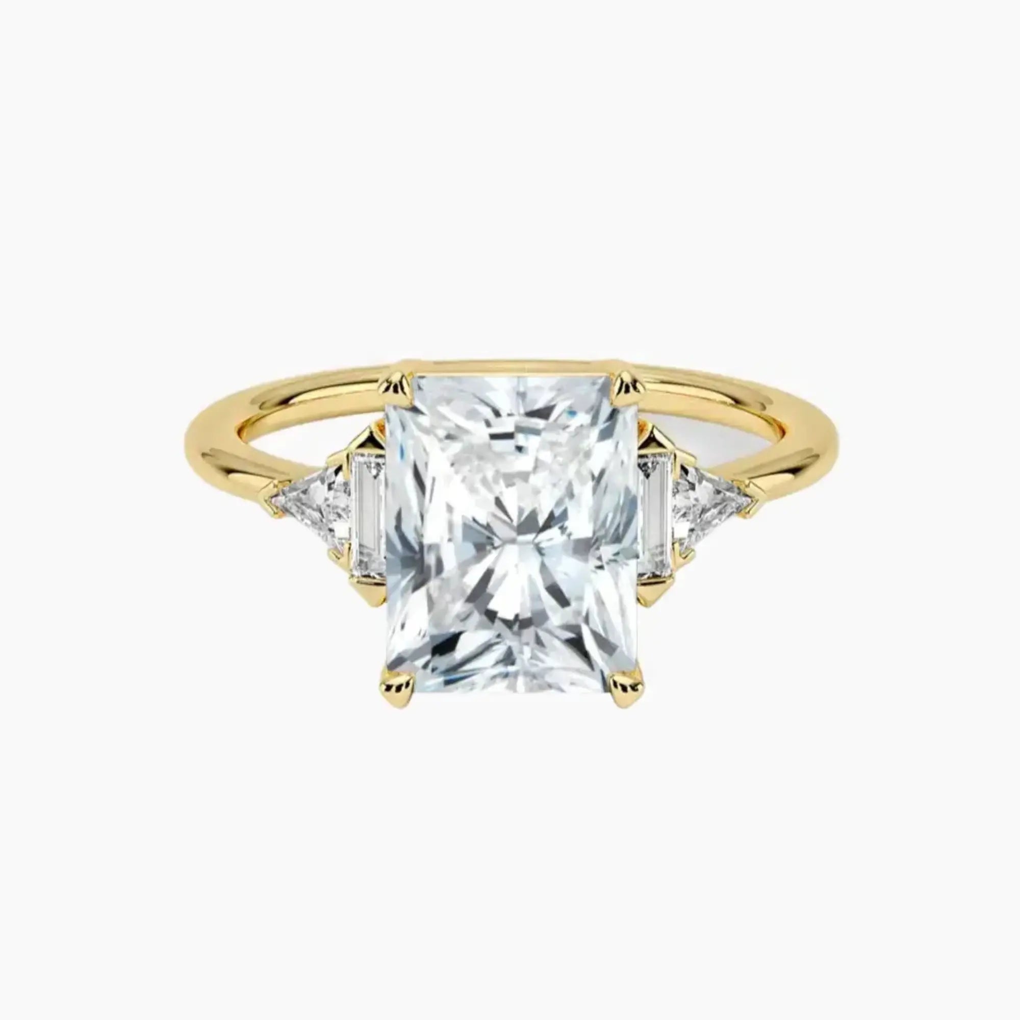 OBSER147 - Honora Five Stone Radiant engagement ring setting view 7
