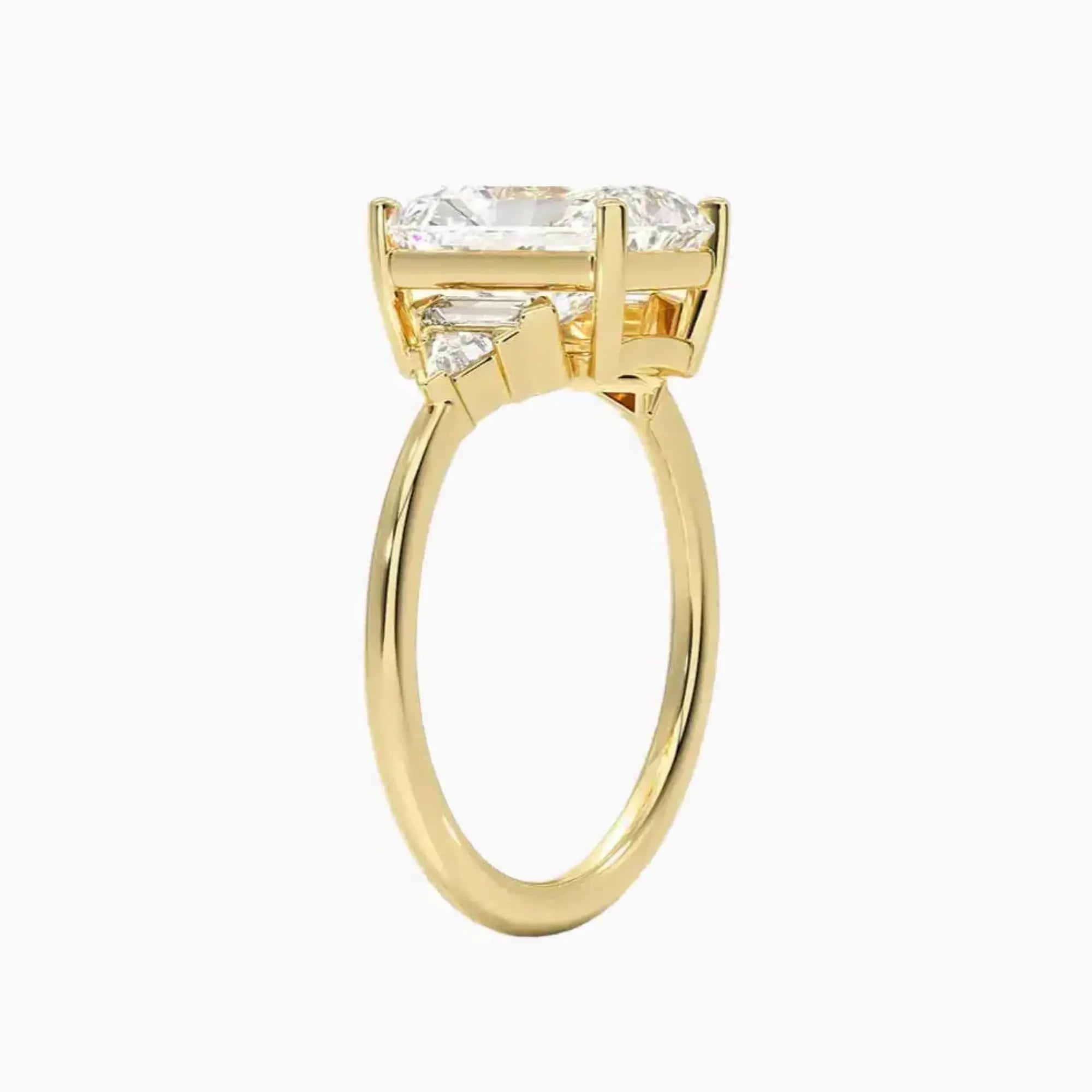 OBSER147 - Honora Five Stone Radiant engagement ring setting view 8