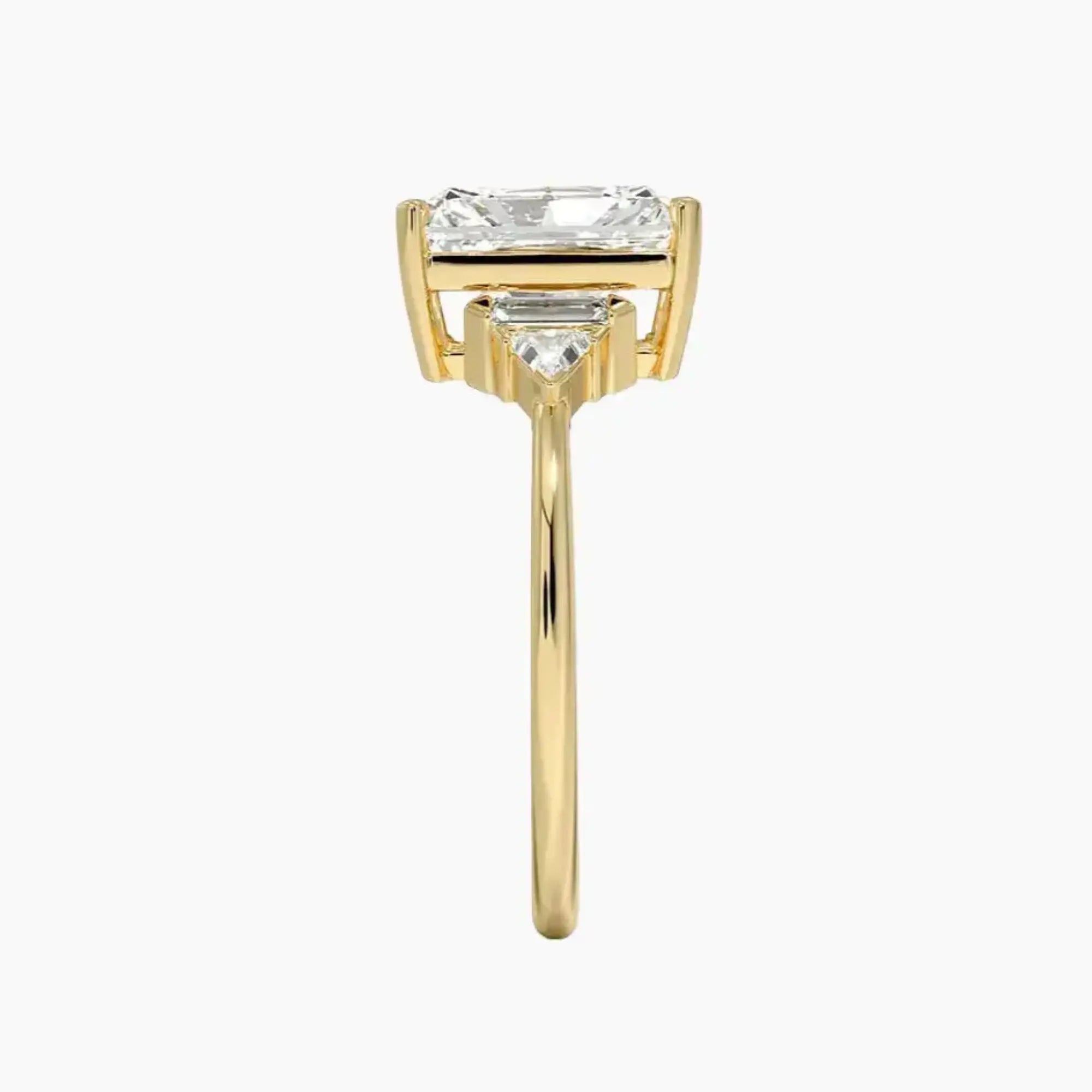 OBSER147 - Honora Five Stone Radiant engagement ring setting view 9