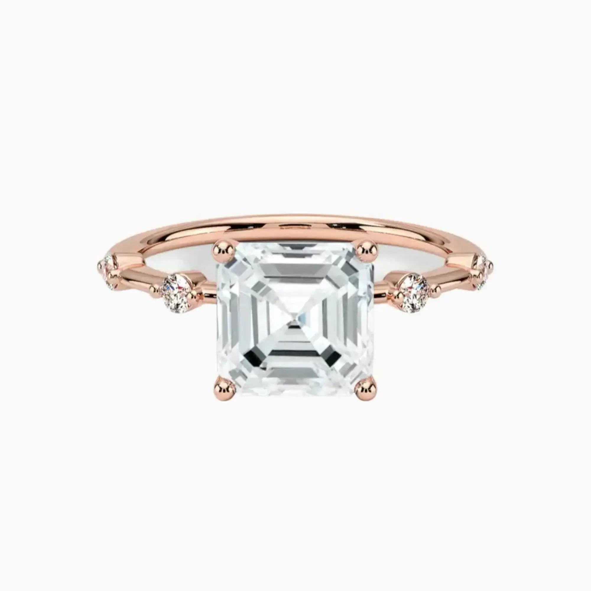 OBSER255 - Sena Asscher engagement ring setting view 4