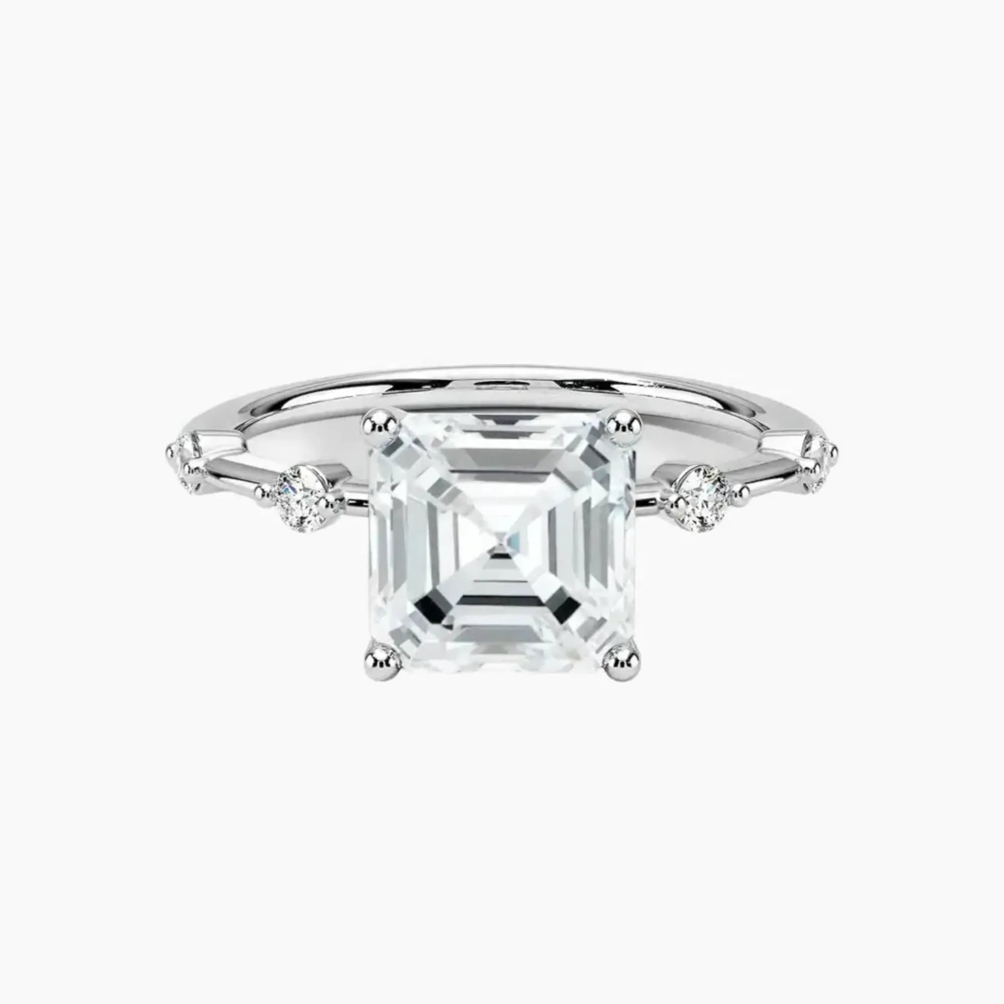 OBSER255 - Sena Asscher engagement ring setting view 1