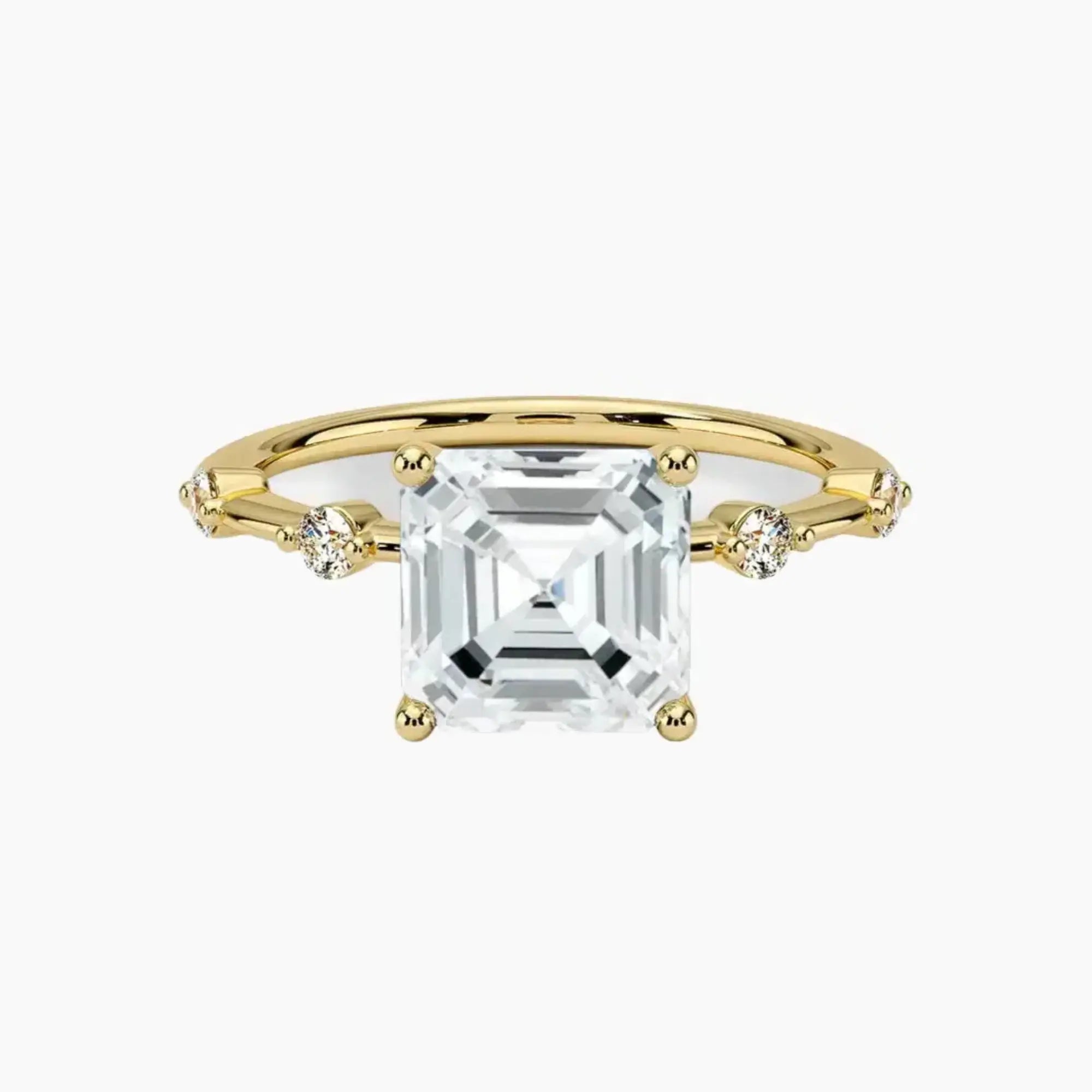 OBSER255 - Sena Asscher engagement ring setting view 7