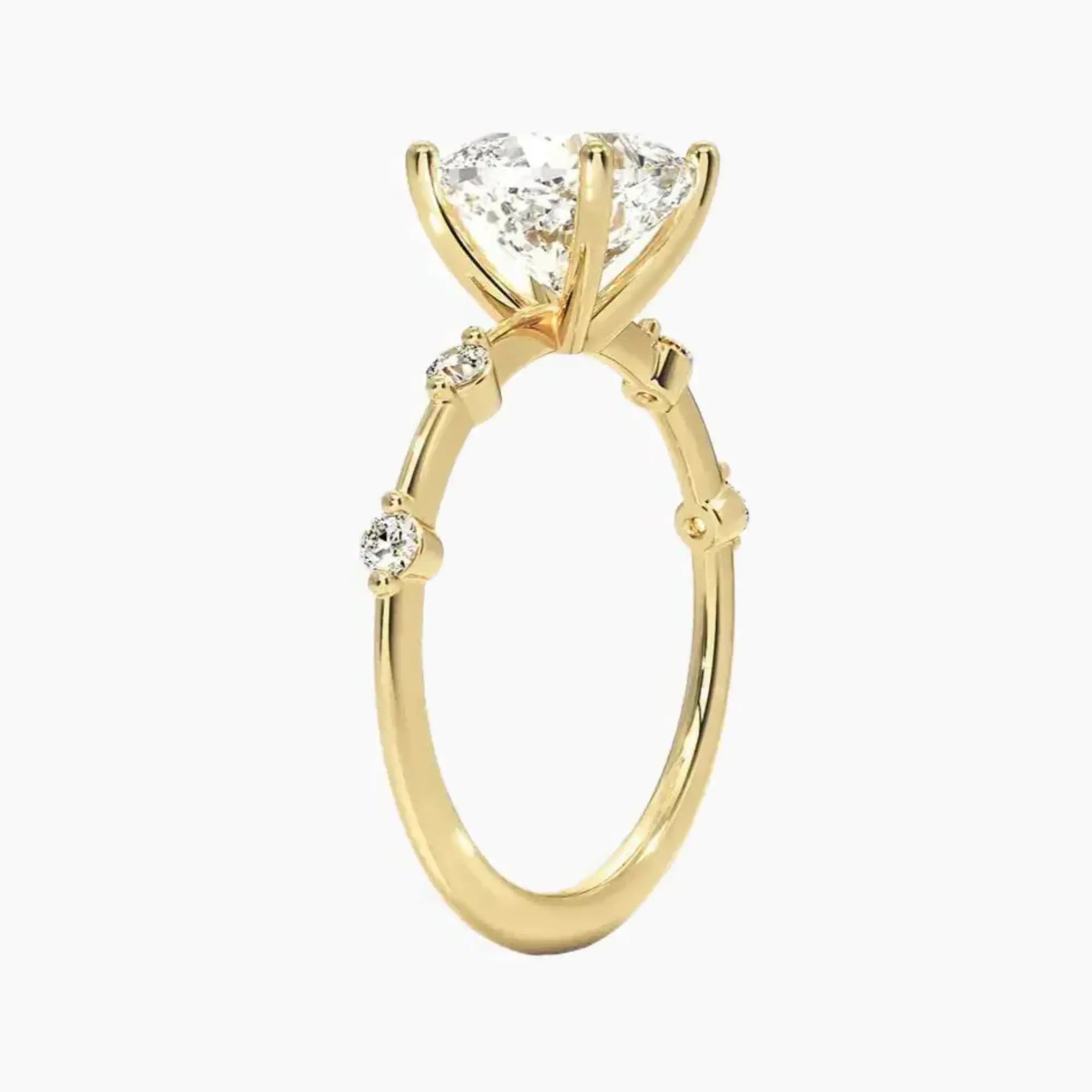 OBSER258 - Sena Cushion engagement ring setting view 8