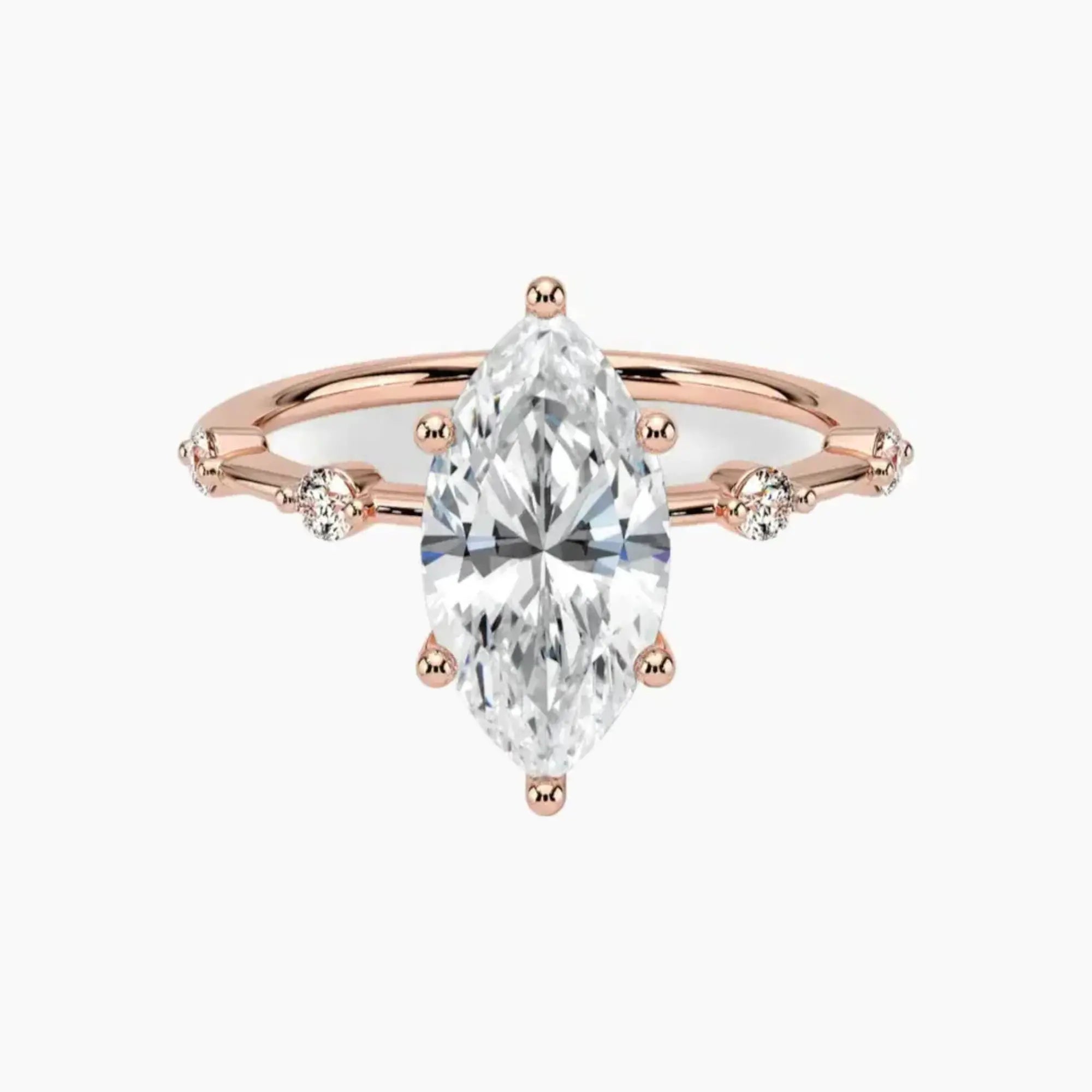 OBSER015 - Sena Marquise engagement ring setting view 4