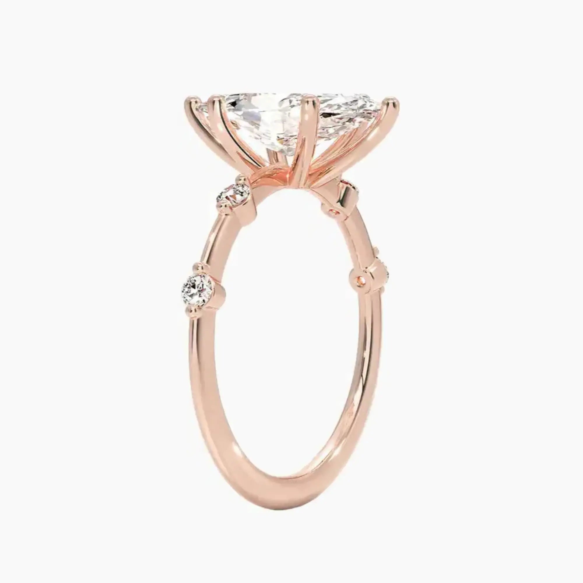 OBSER015 - Sena Marquise engagement ring setting view 5