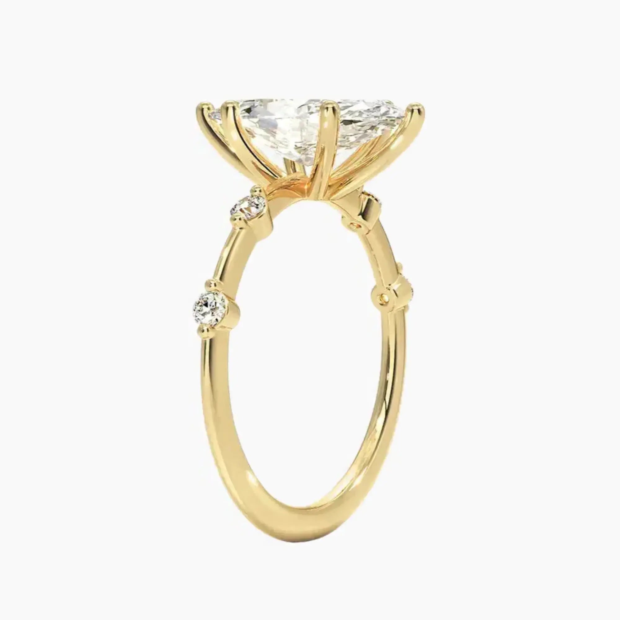OBSER015 - Sena Marquise engagement ring setting view 8