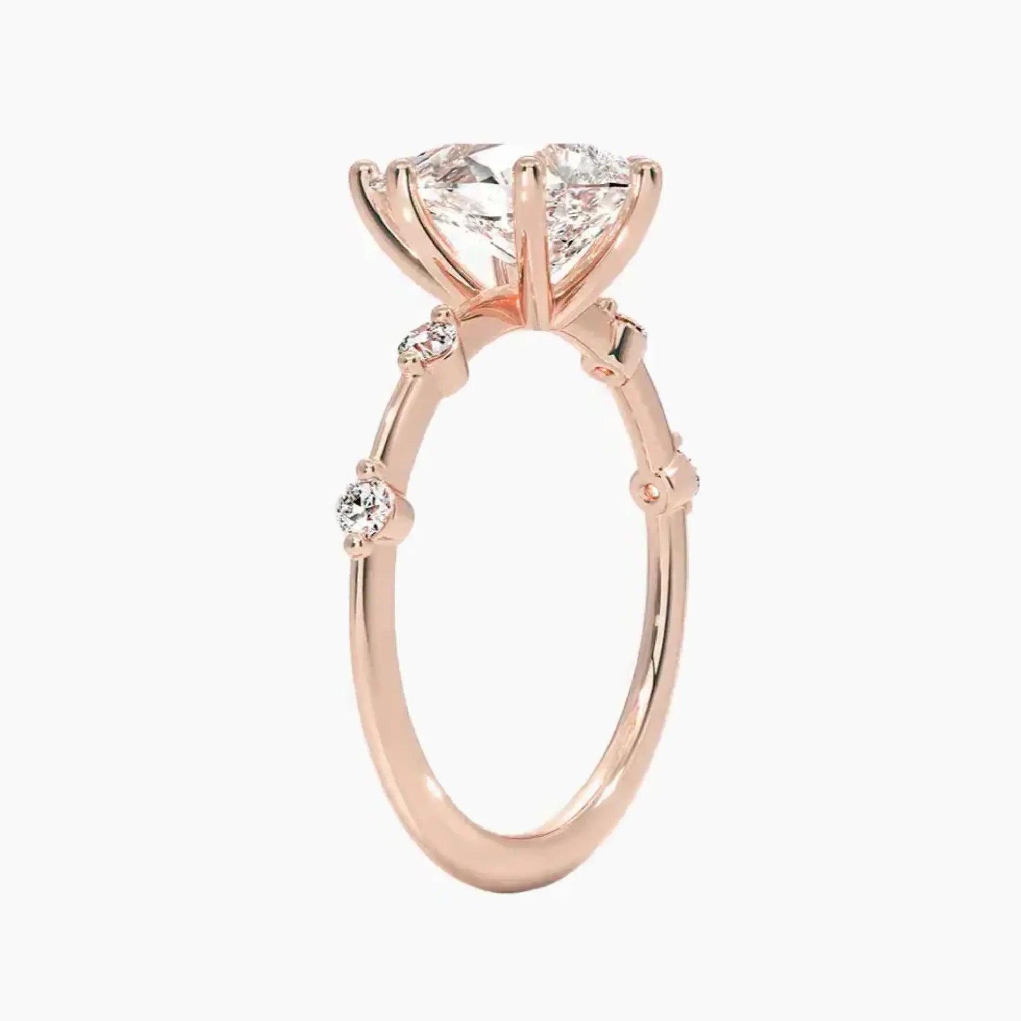 OBSER257 - Sena Pear engagement ring setting view 5