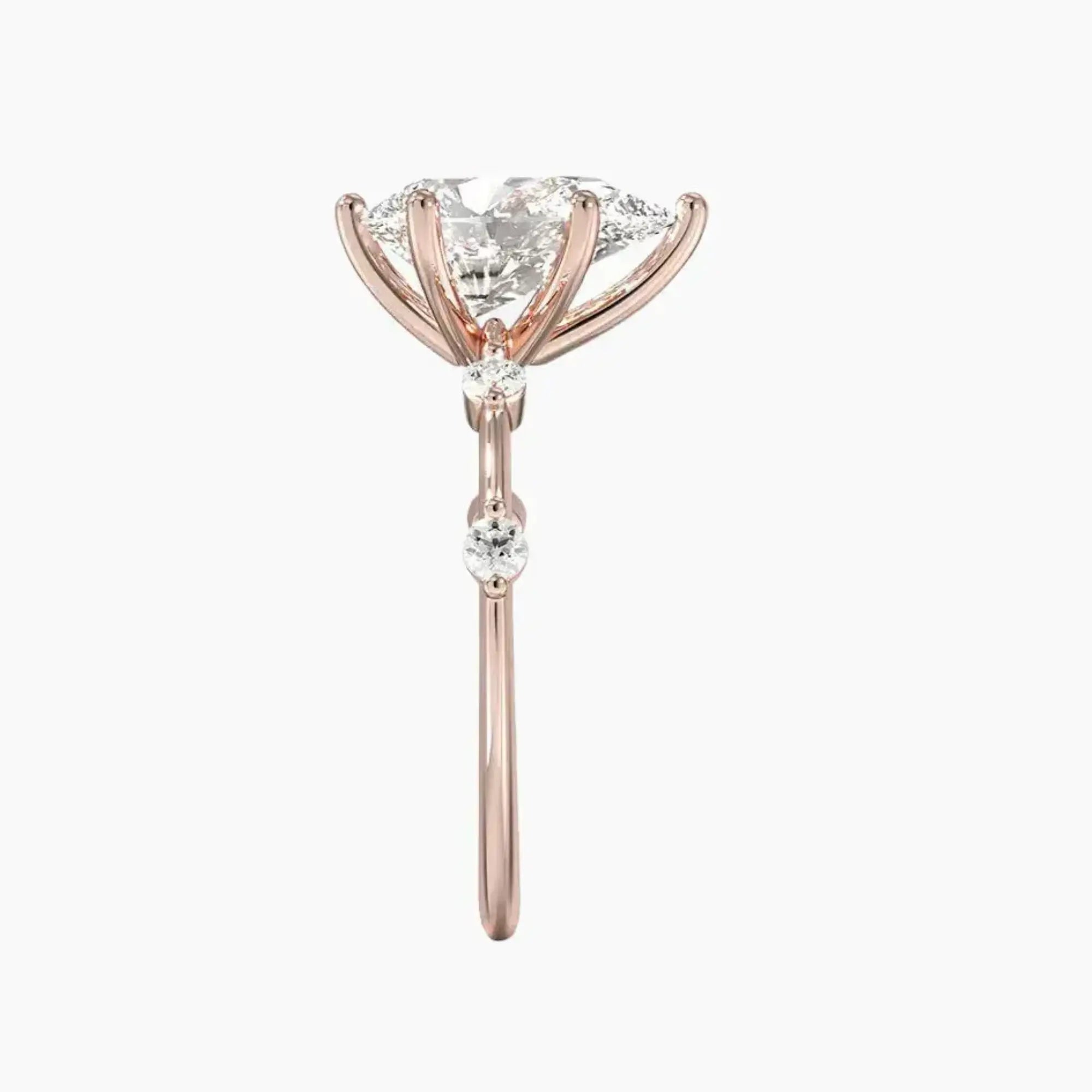 OBSER257 - Sena Pear engagement ring setting view 6
