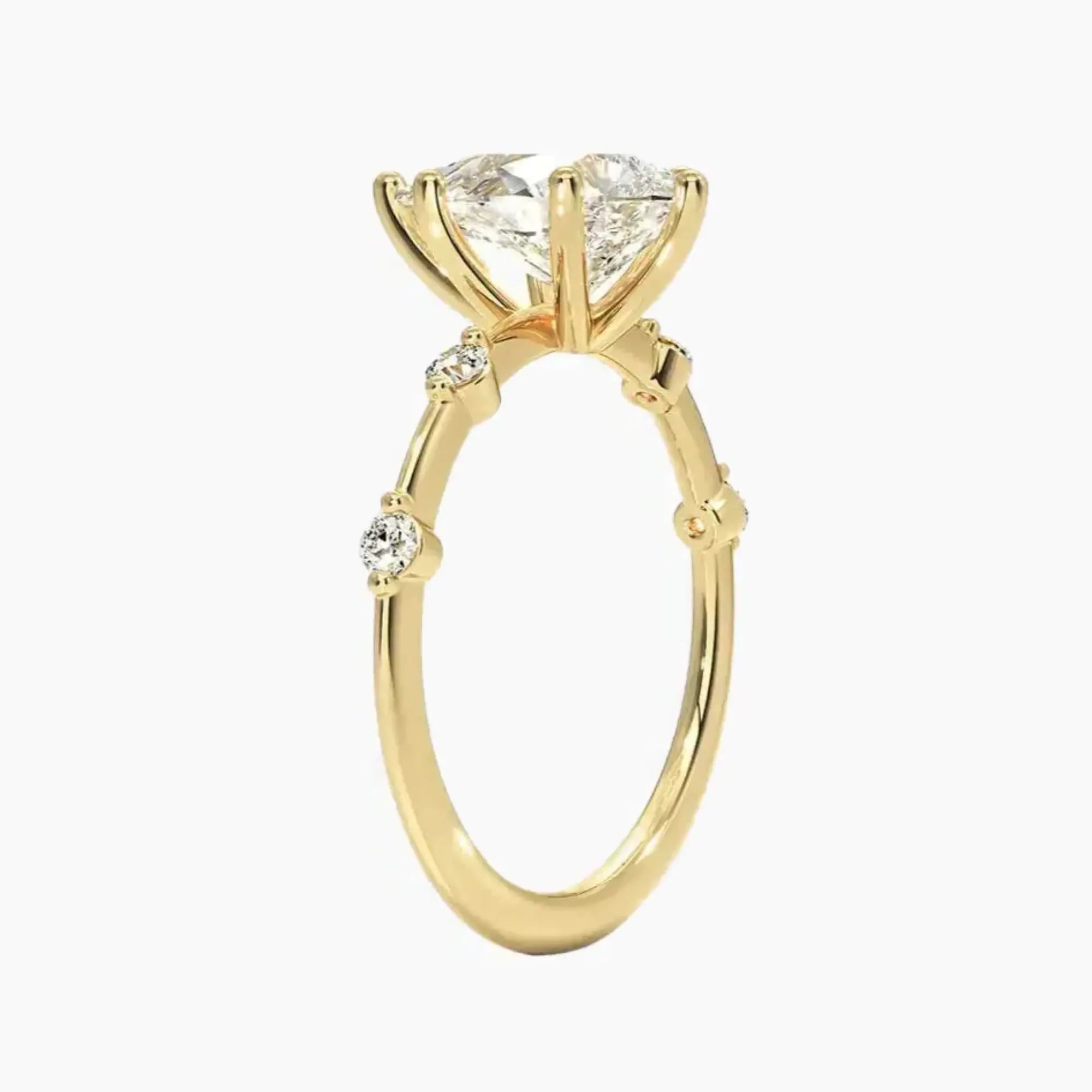 OBSER257 - Sena Pear engagement ring setting view 8