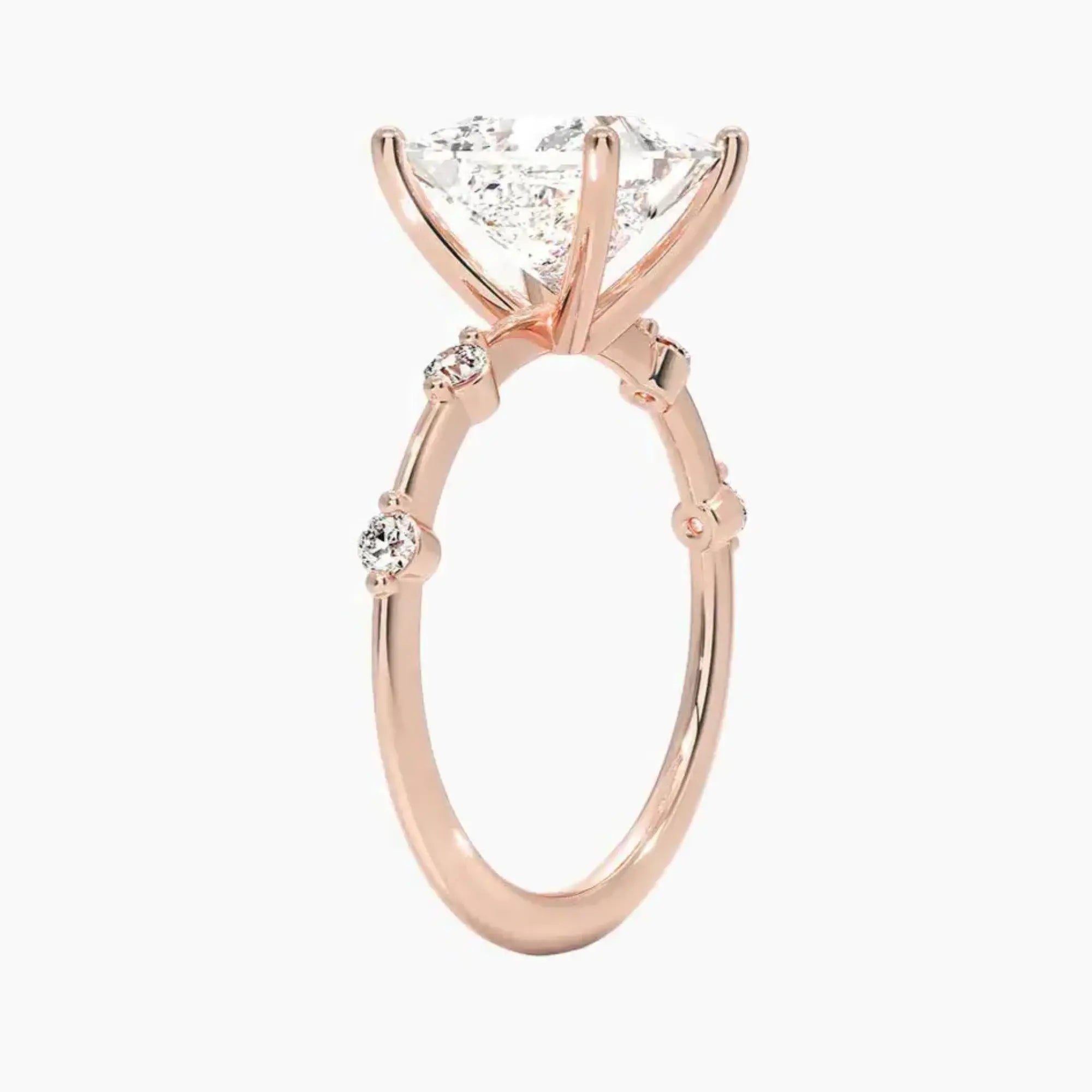 OBSER256 - Sena Princess engagement ring setting view 5