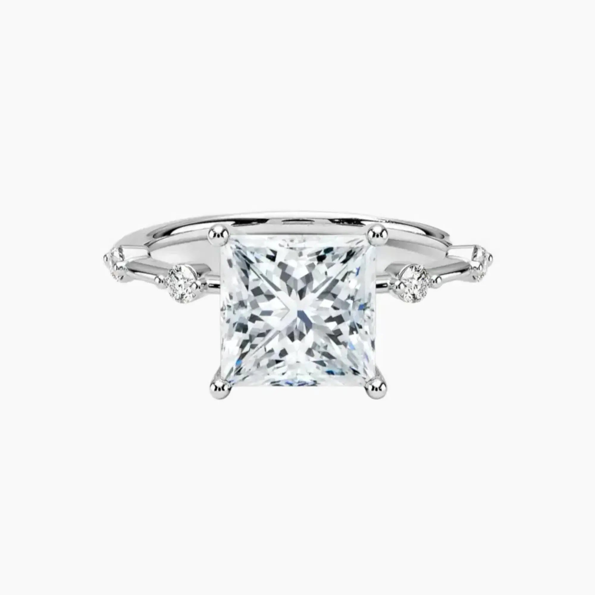 OBSER256 - Sena Princess engagement ring setting view 1