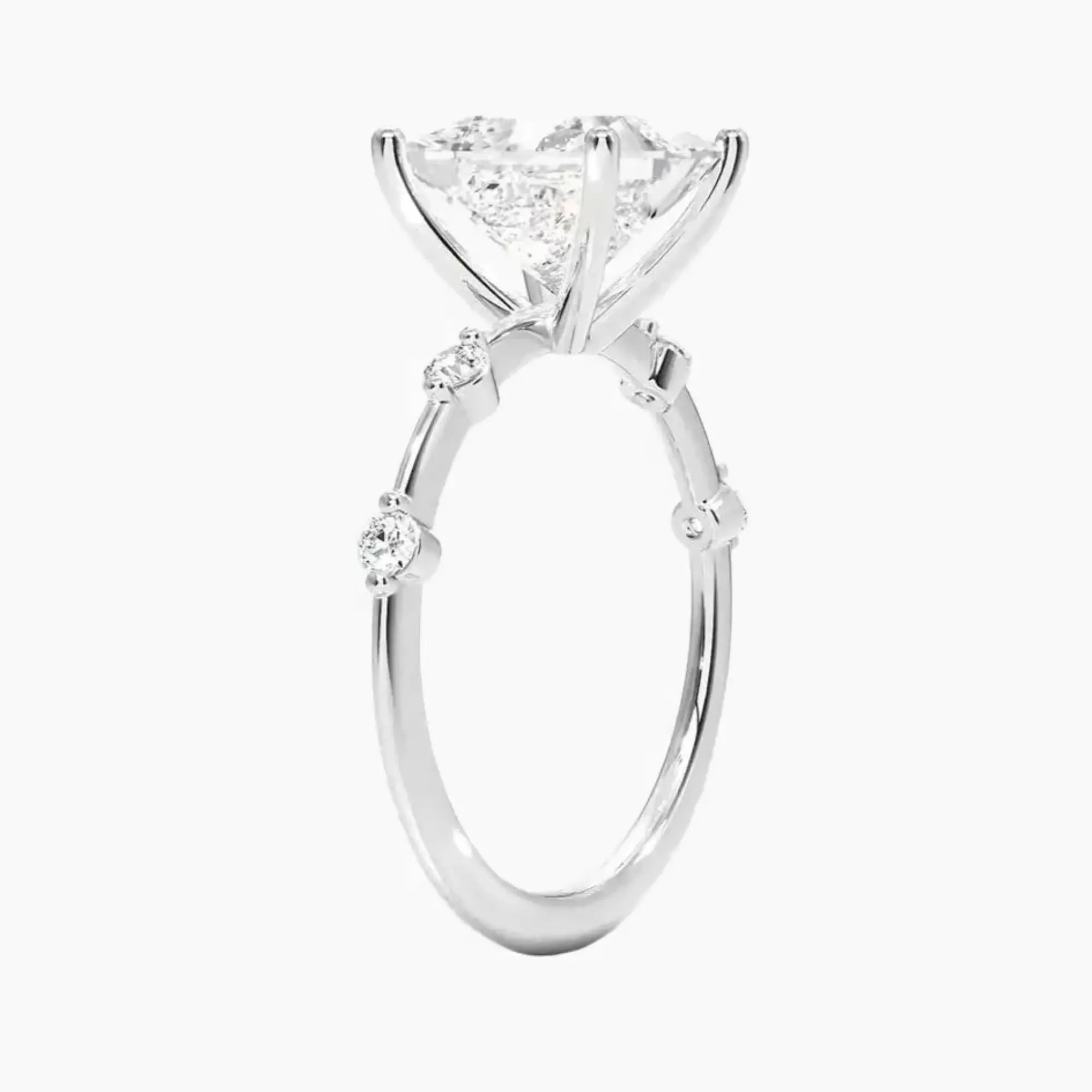 OBSER256 - Sena Princess engagement ring setting view 2
