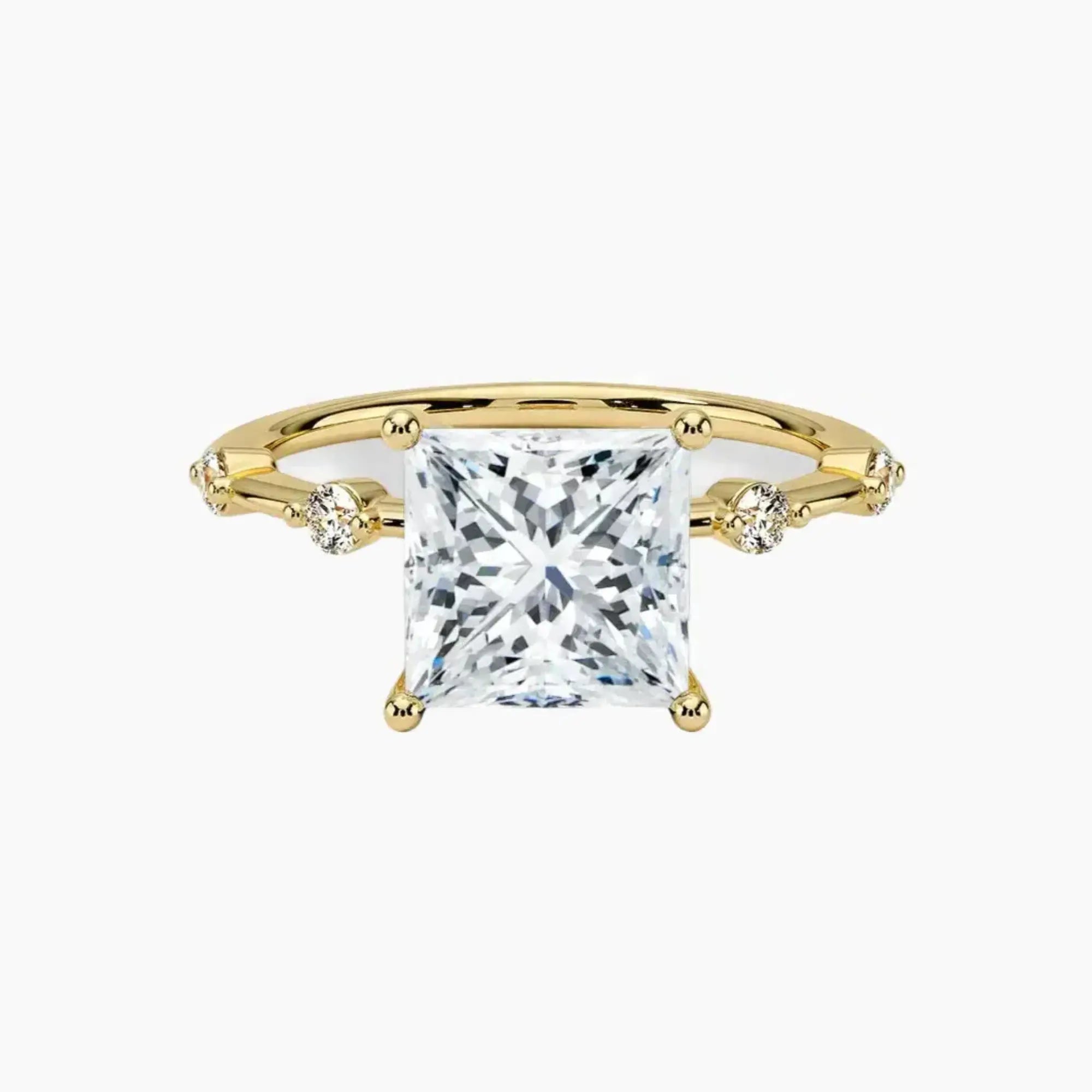 OBSER256 - Sena Princess engagement ring setting view 7