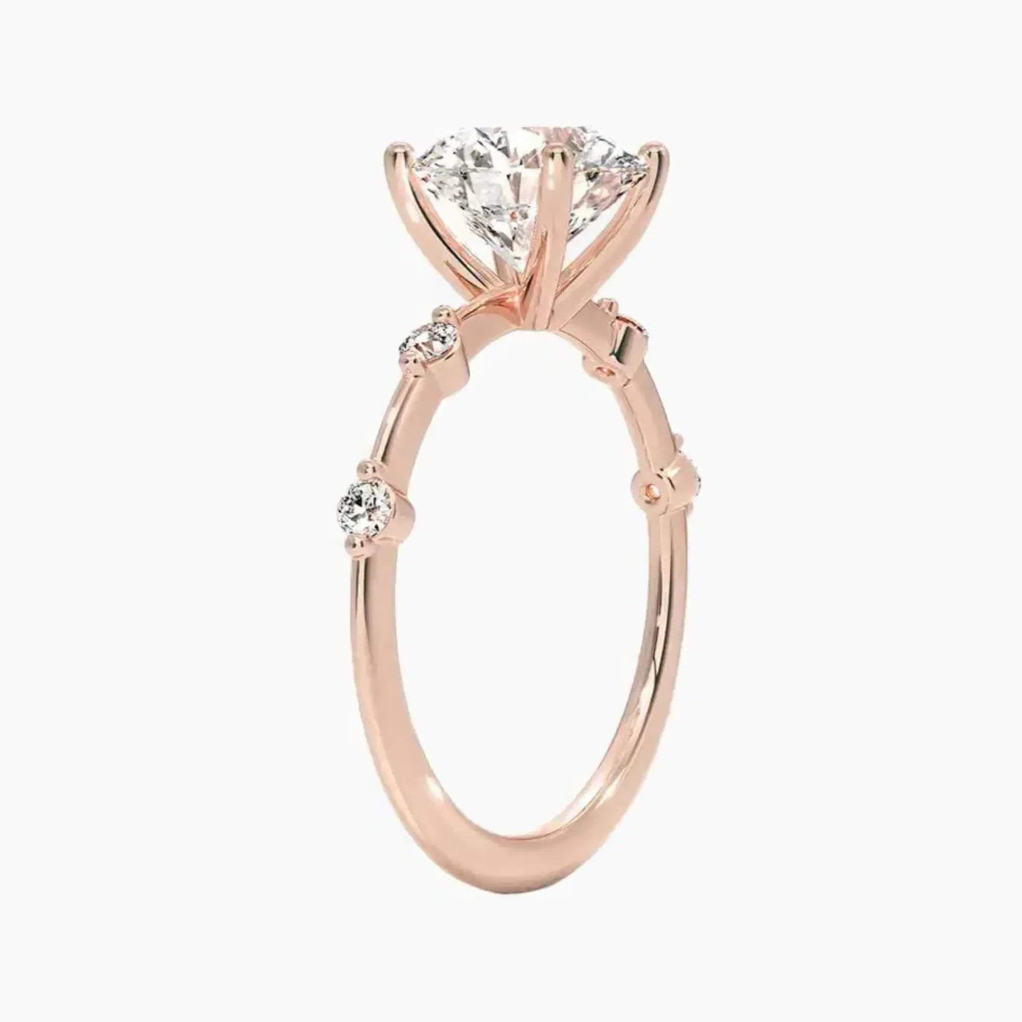 OBSER260 - Sena Round engagement ring setting view 5