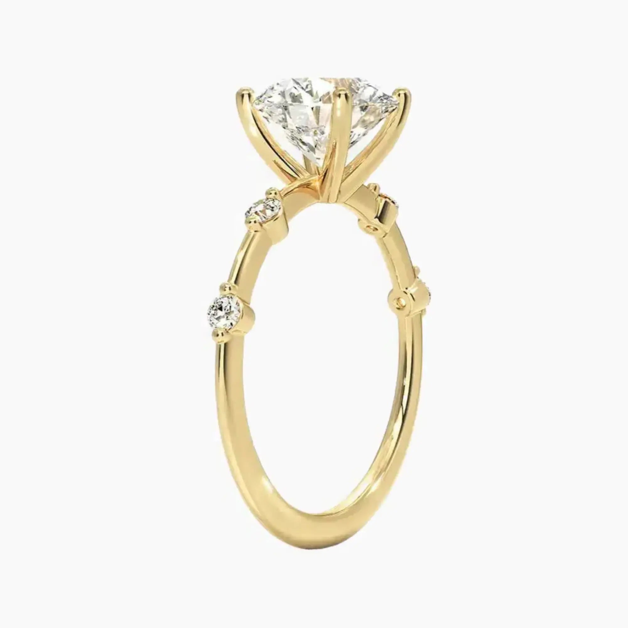 OBSER260 - Sena Round engagement ring setting view 8