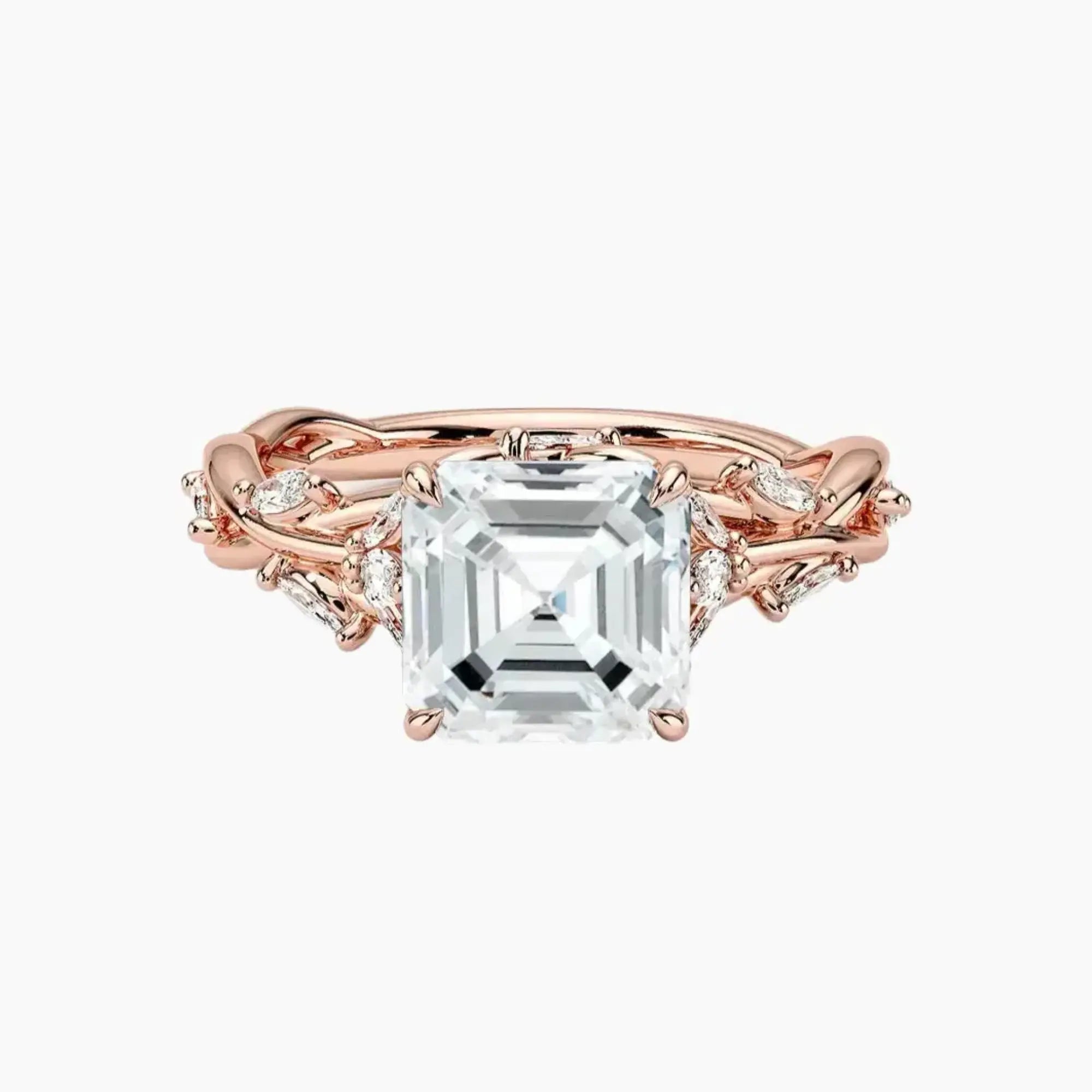 OBSER139 - Melia Asscher engagement ring setting view 4