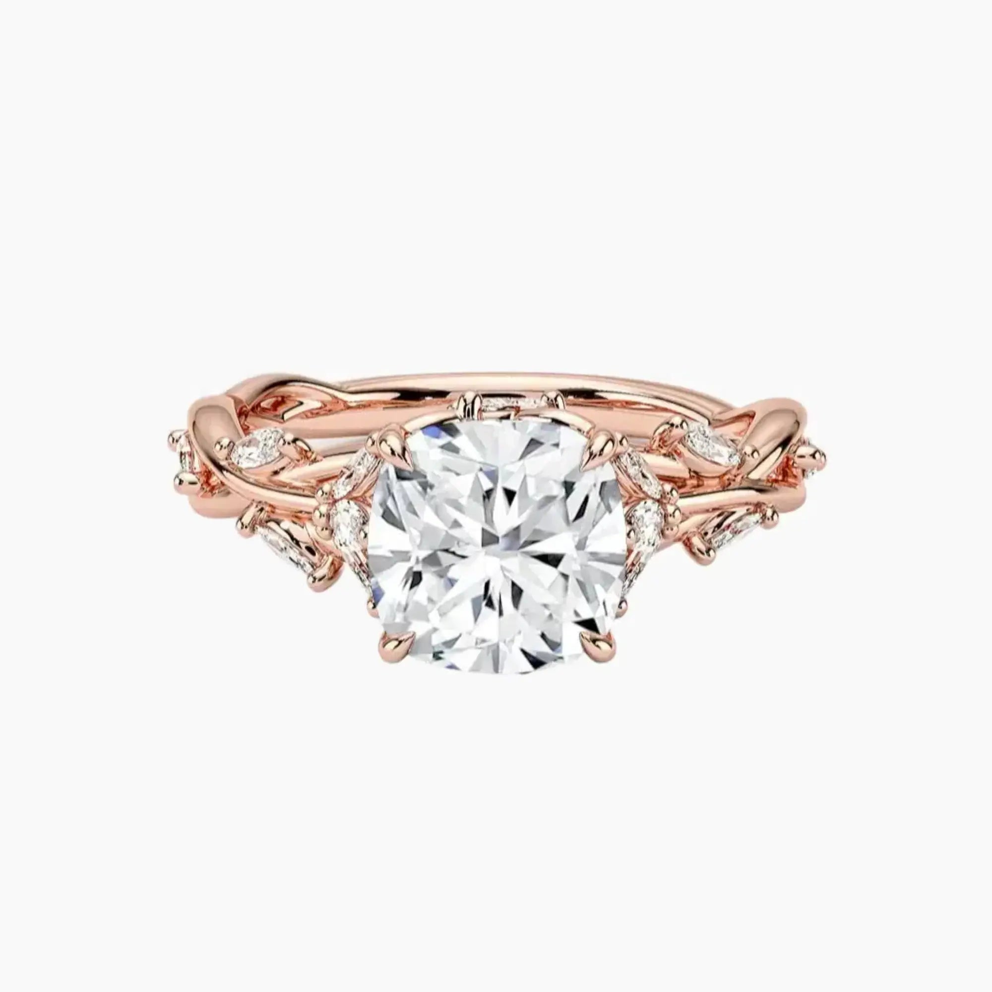 OBSER140 - Melia Cushion engagement ring setting view 4
