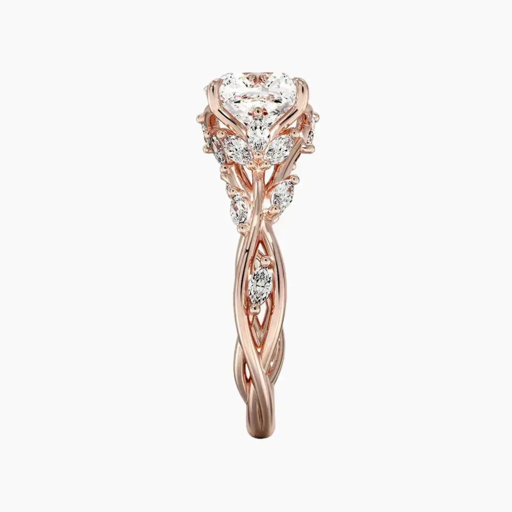 OBSER140 - Melia Cushion engagement ring setting view 6