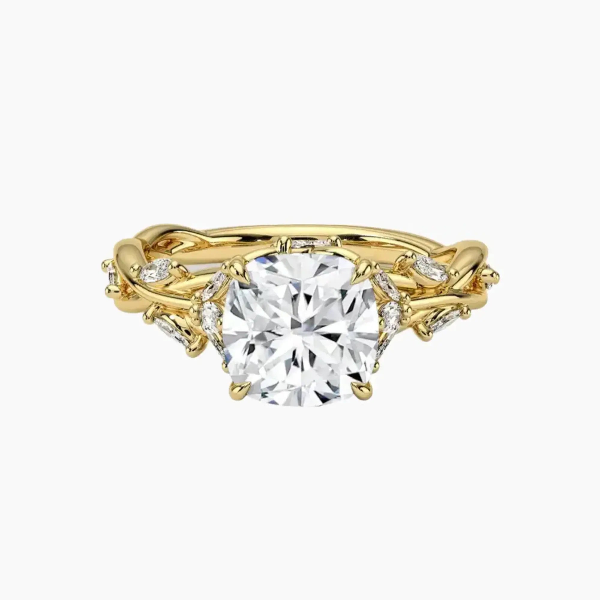 OBSER140 - Melia Cushion engagement ring setting view 7