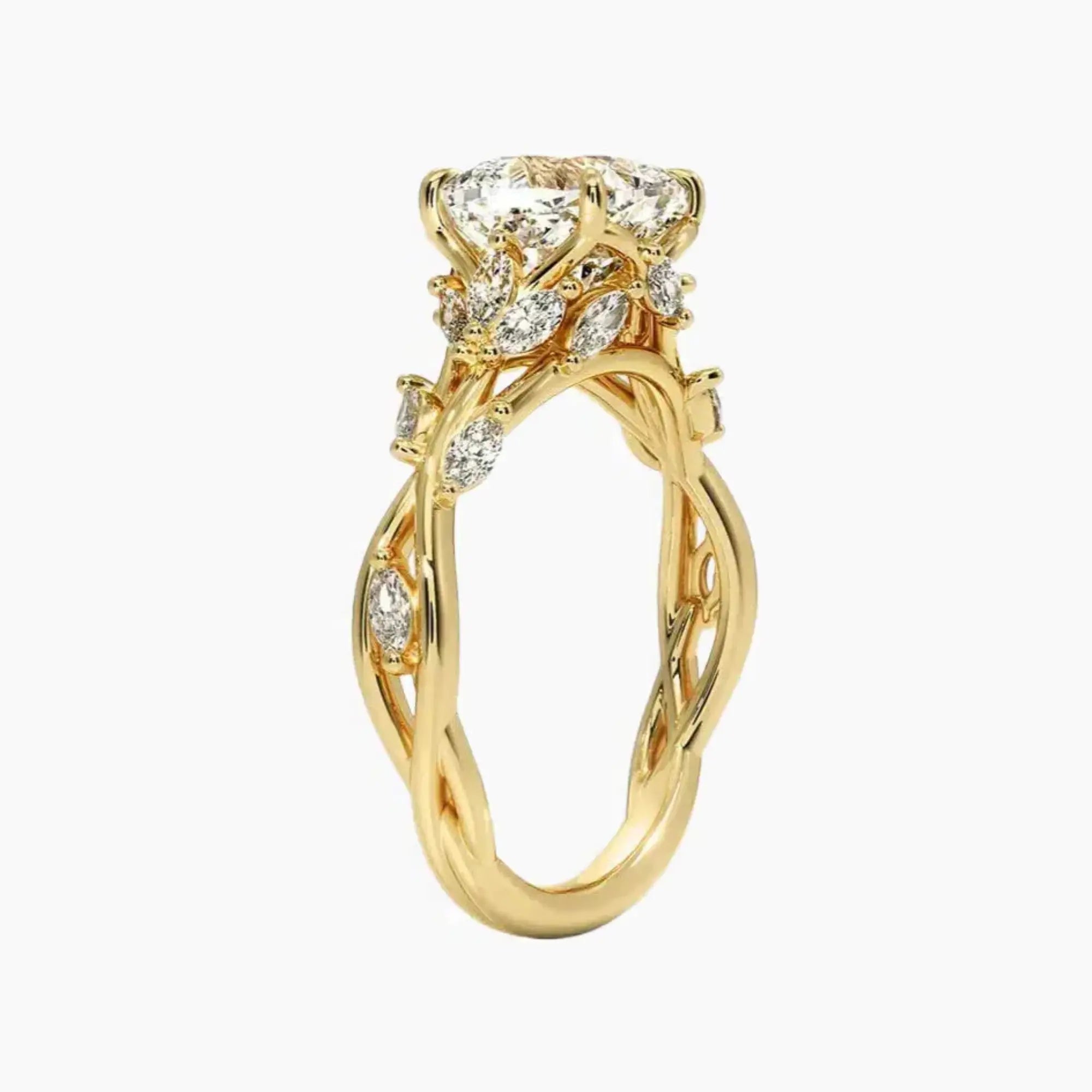 OBSER140 - Melia Cushion engagement ring setting view 8
