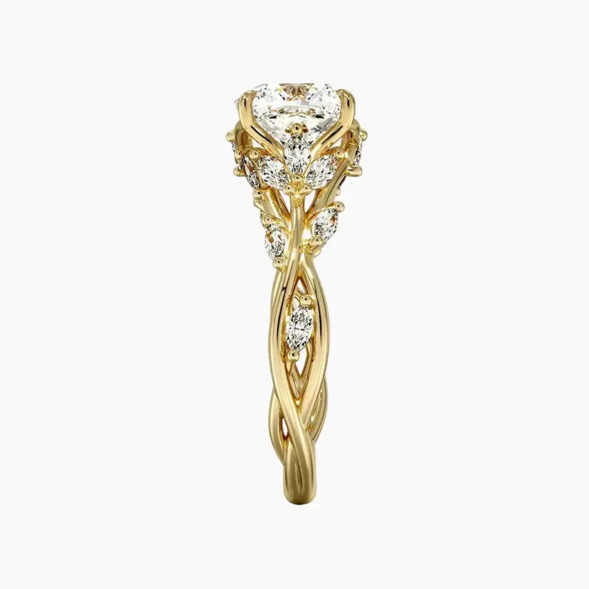 OBSER140 - Melia Cushion engagement ring setting view 9