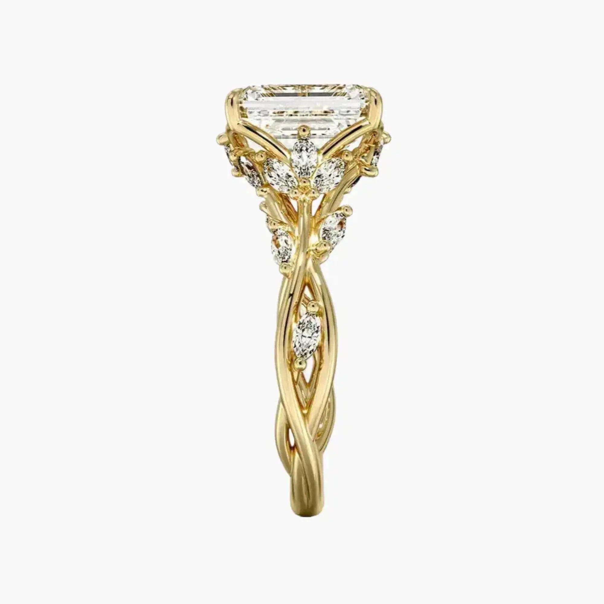 OBSER262 - Melia Emerald engagement ring setting view 9