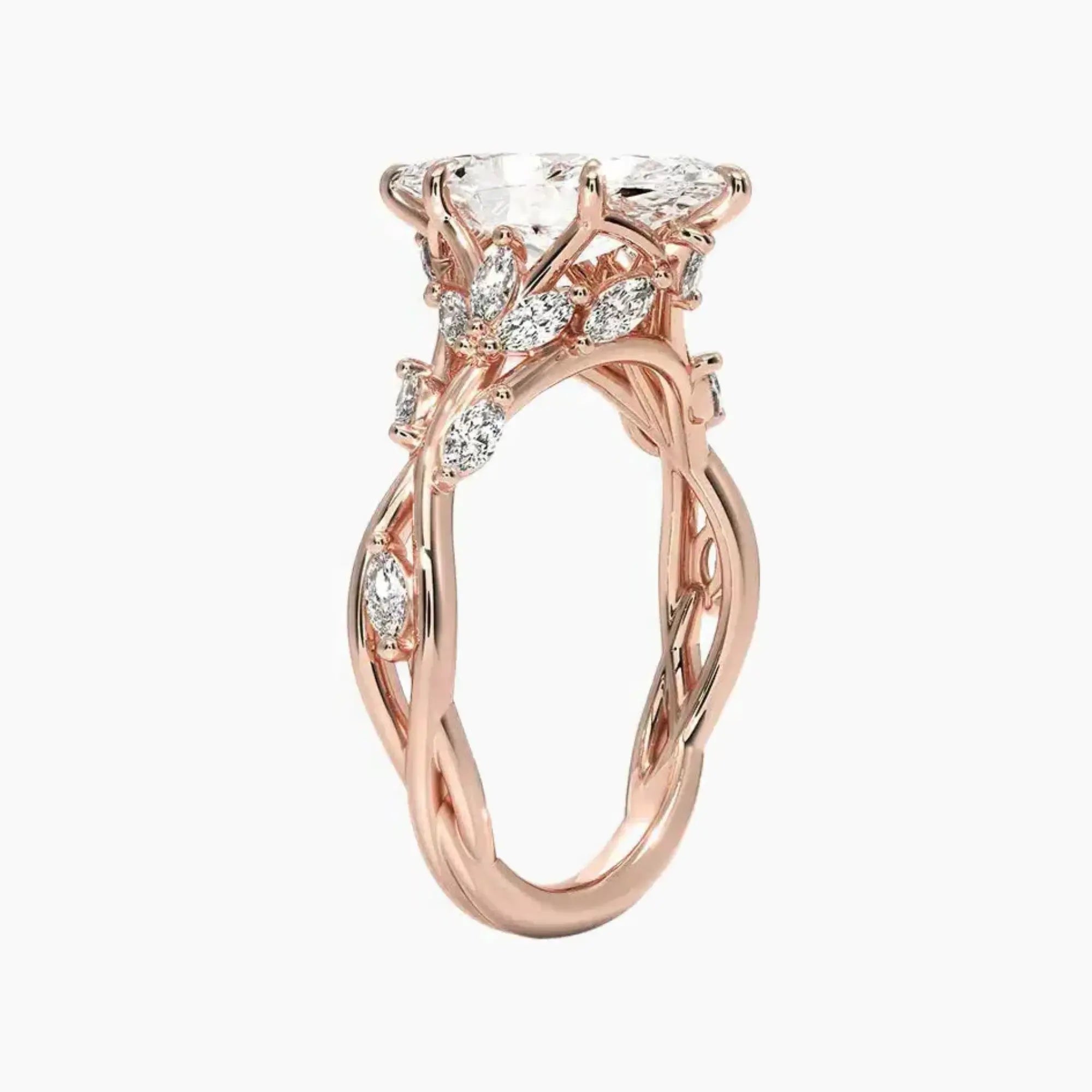 OBSER002 - Melia Marquise engagement ring setting view 5