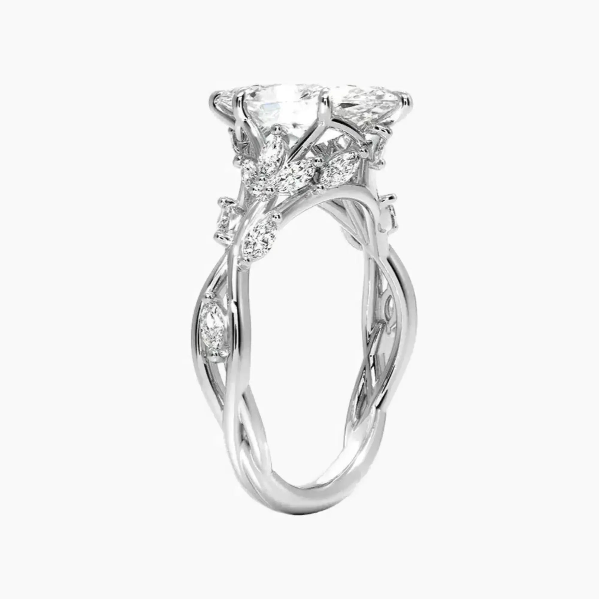 OBSER002 - Melia Marquise engagement ring setting view 2