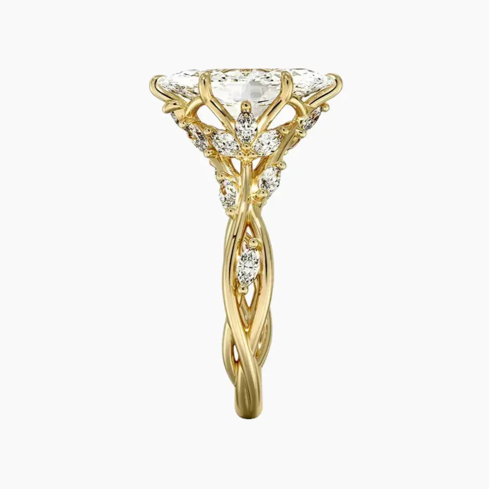 OBSER002 - Melia Marquise engagement ring setting view 9