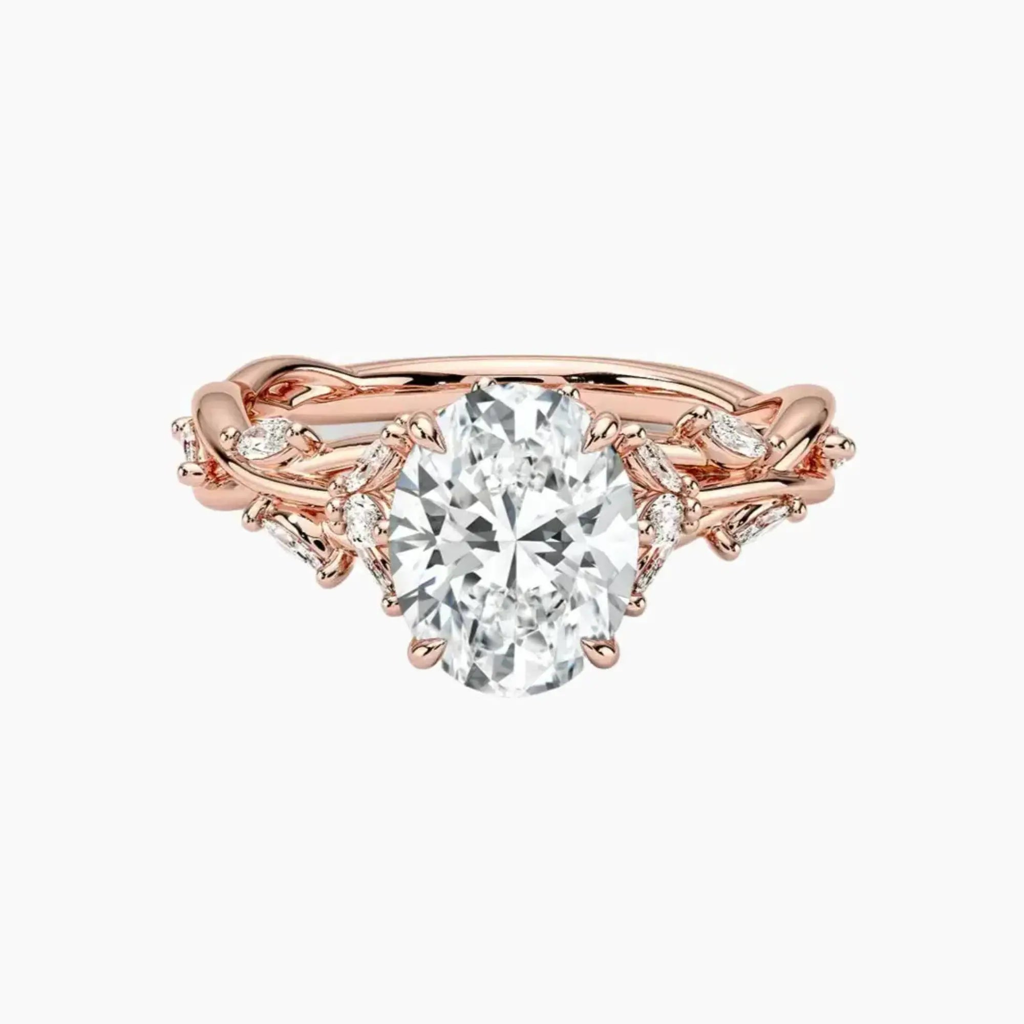 OBSER029 - Melia Oval engagement ring setting view 4