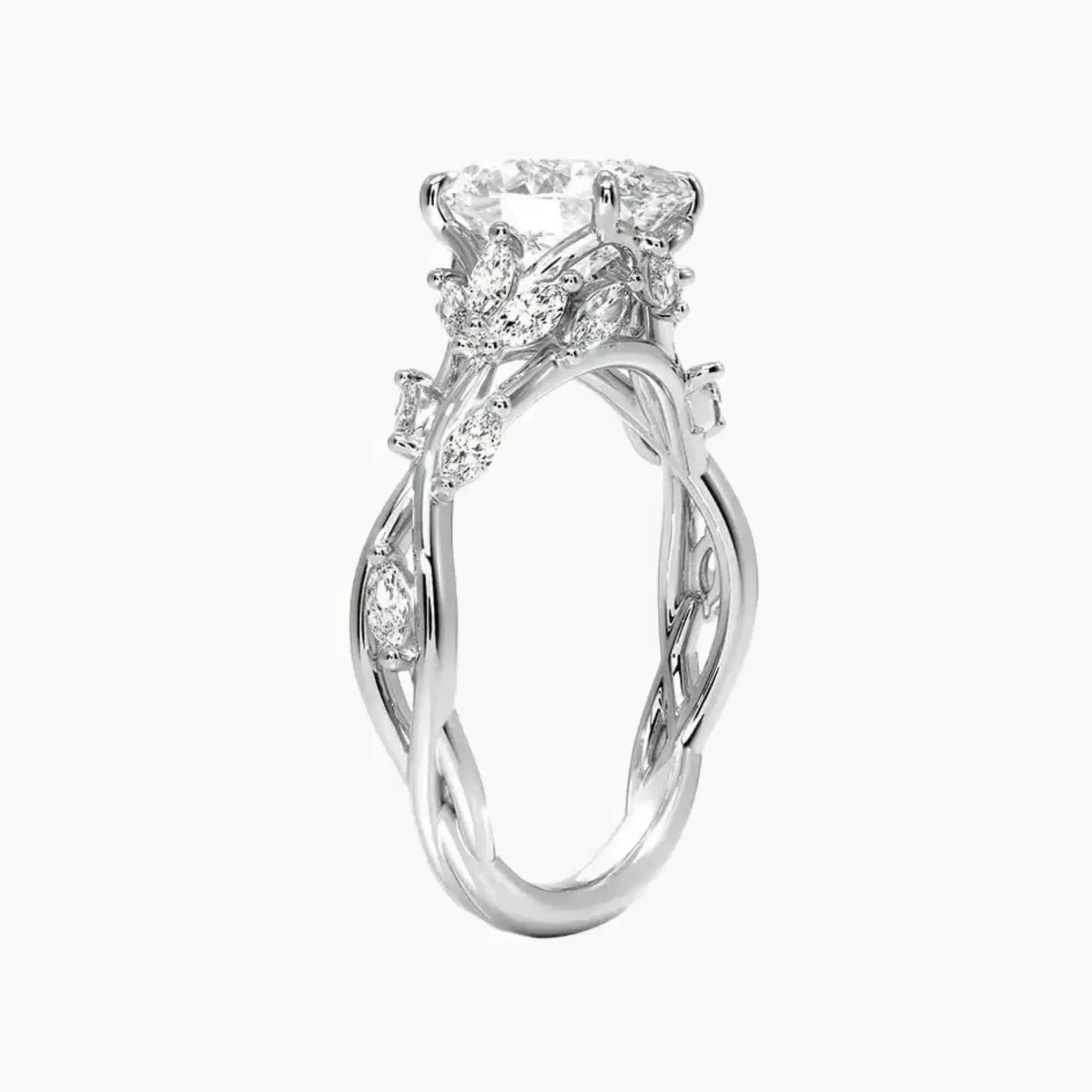 OBSER029 - Melia Oval engagement ring setting view 2