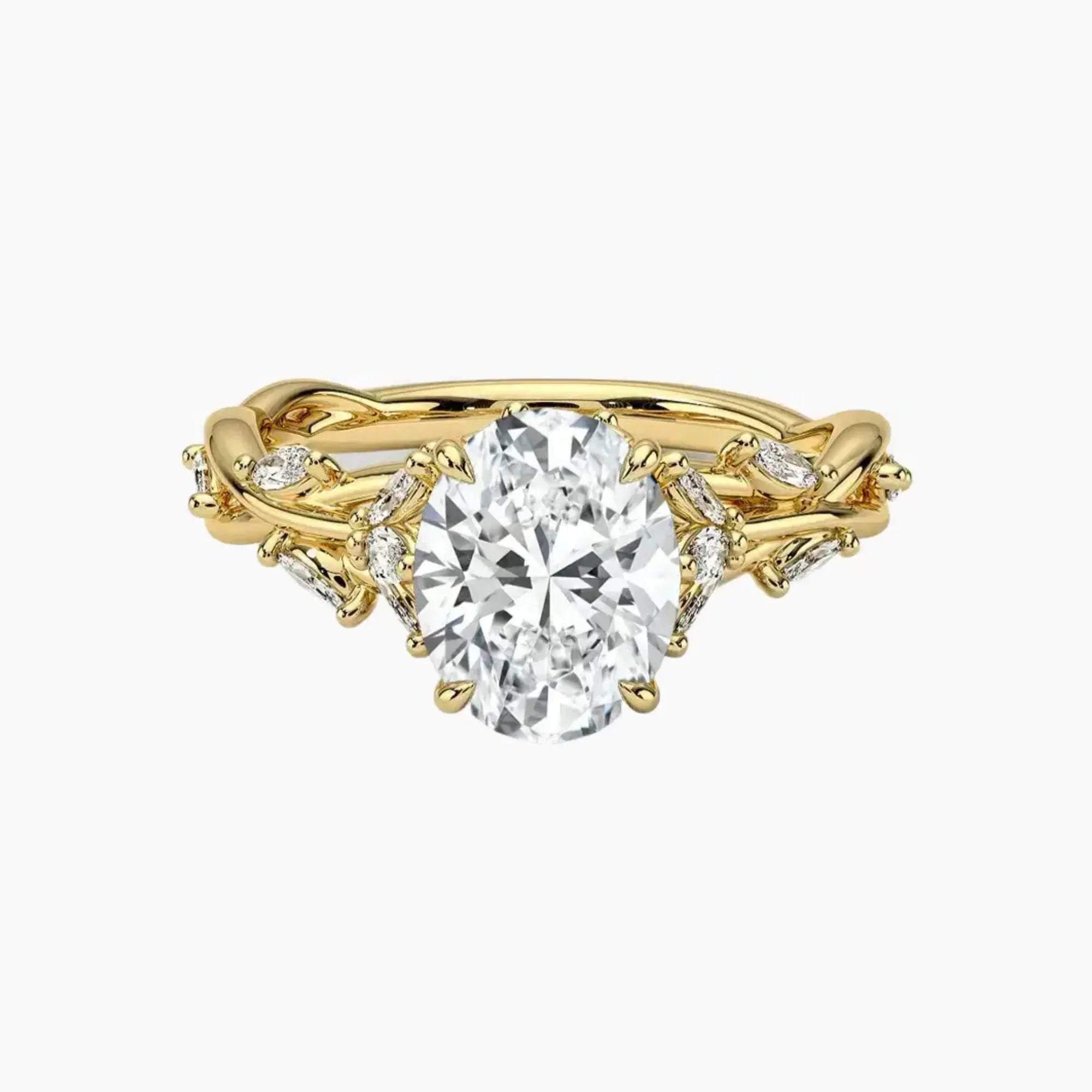 OBSER029 - Melia Oval engagement ring setting view 7