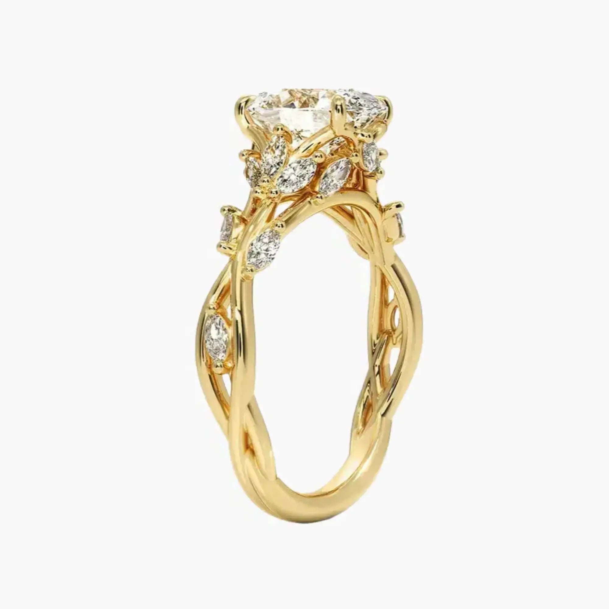 OBSER029 - Melia Oval engagement ring setting view 8