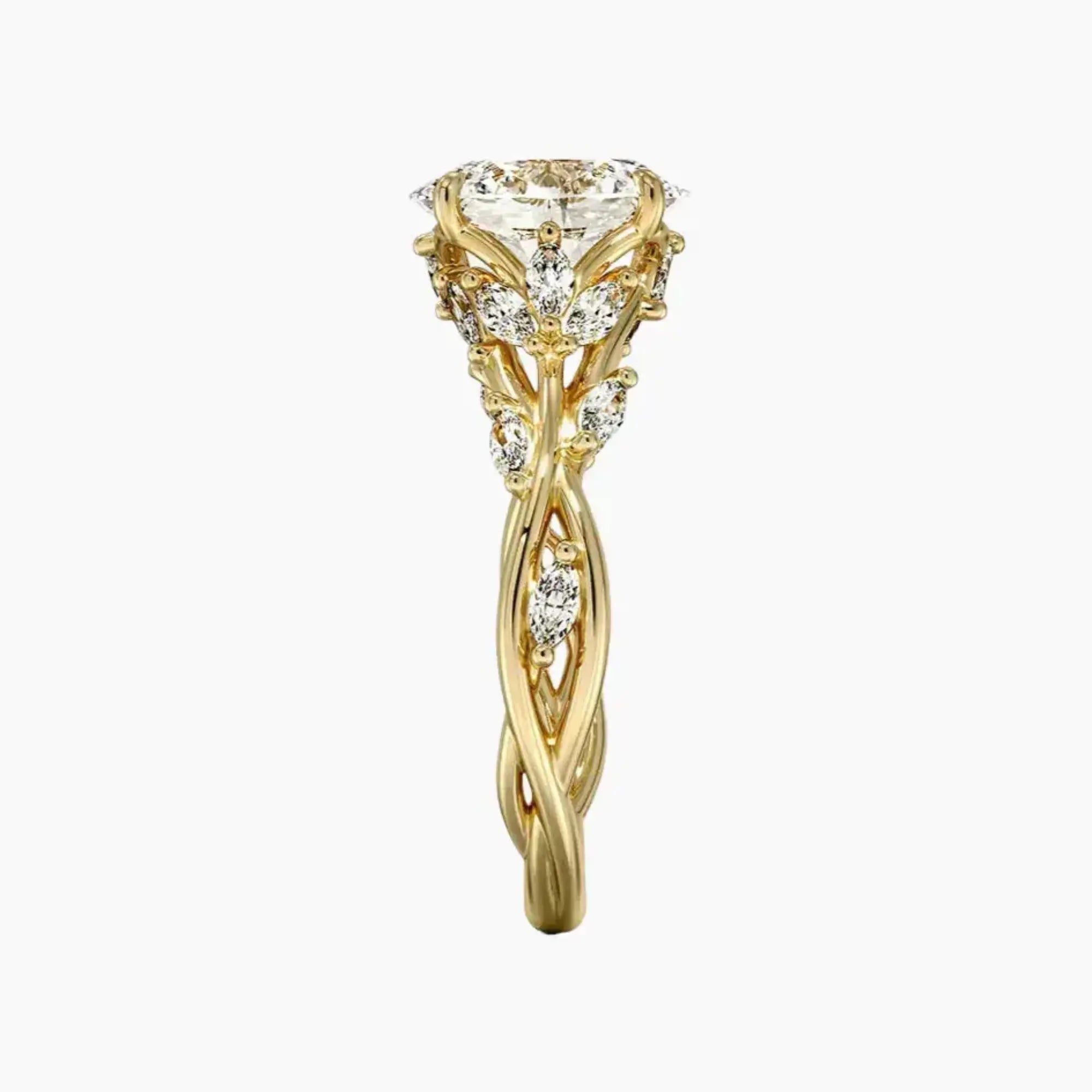 OBSER029 - Melia Oval engagement ring setting view 9
