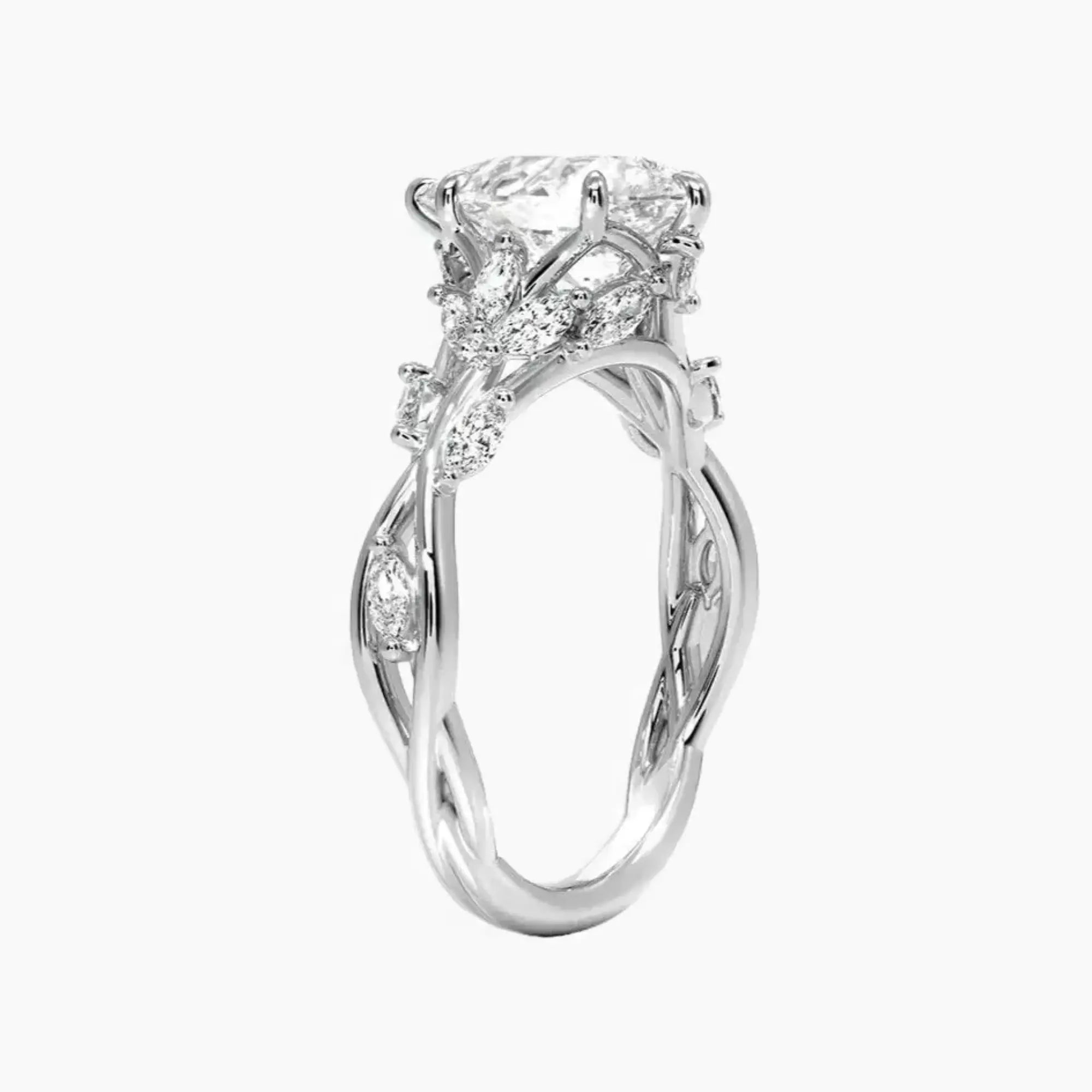 OBSER021 - Melia Pear engagement ring setting view 2