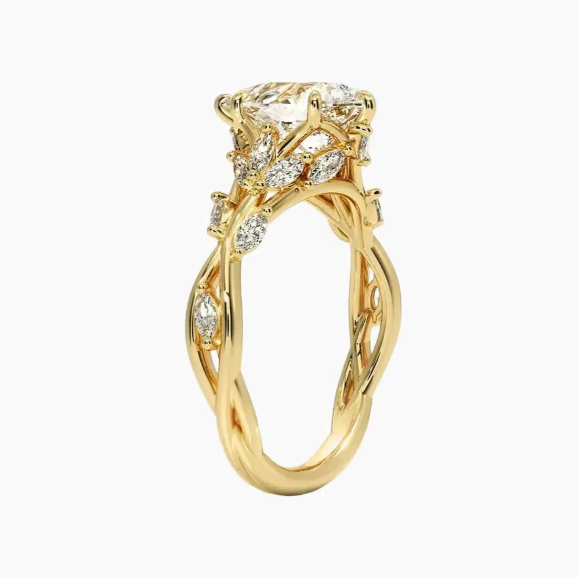 OBSER021 - Melia Pear engagement ring setting view 8