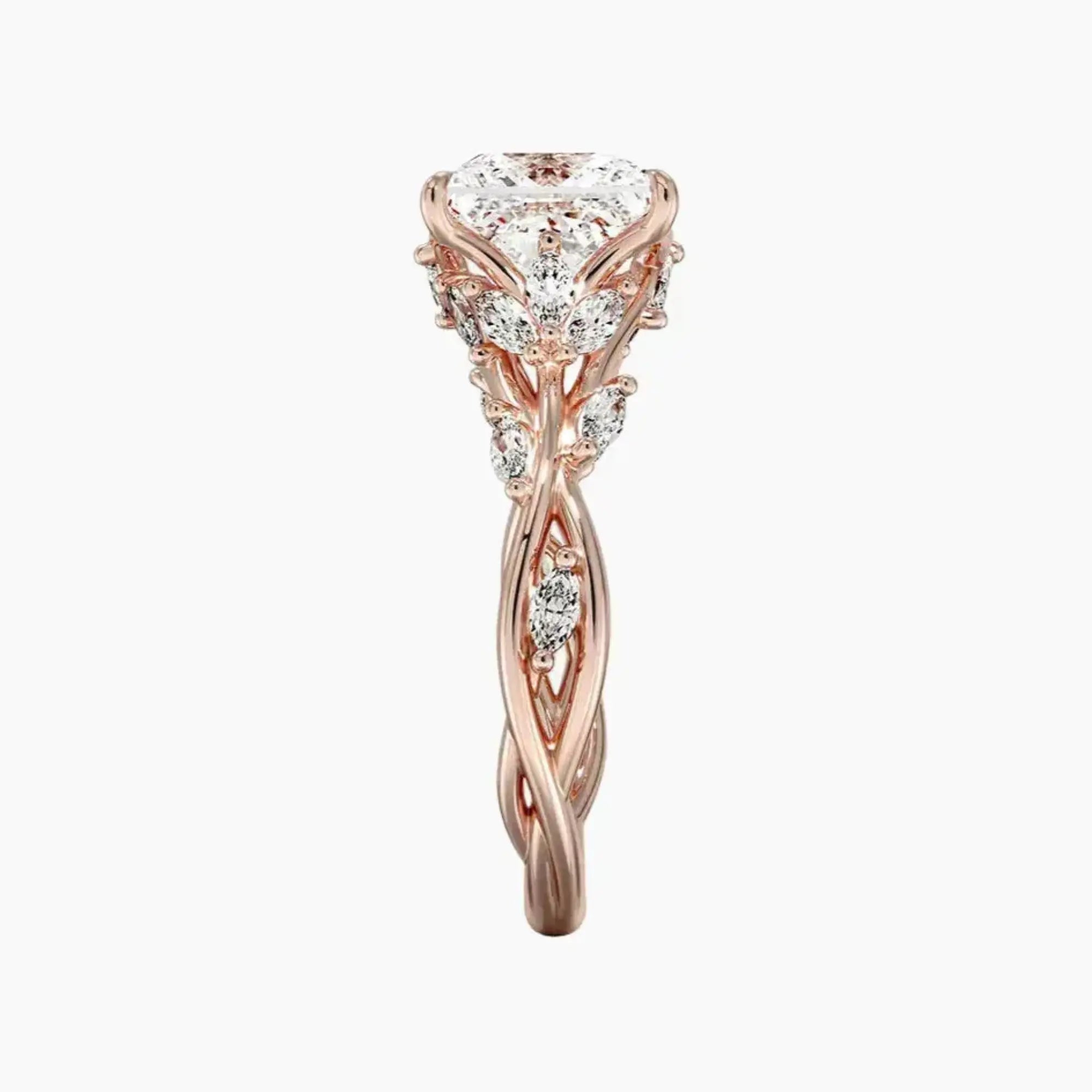 OBSER263 - Melia Princess engagement ring setting view 6