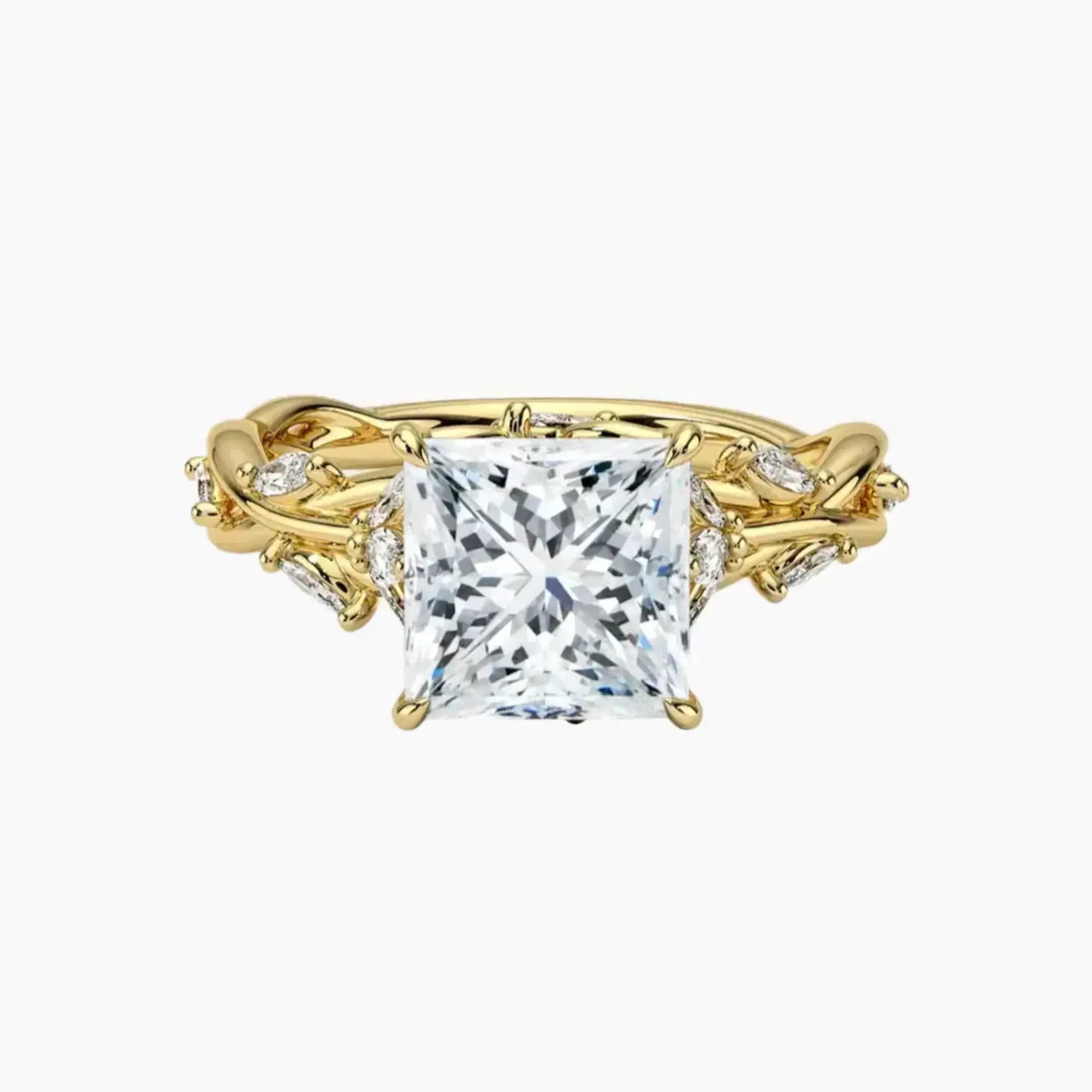 OBSER263 - Melia Princess engagement ring setting view 7