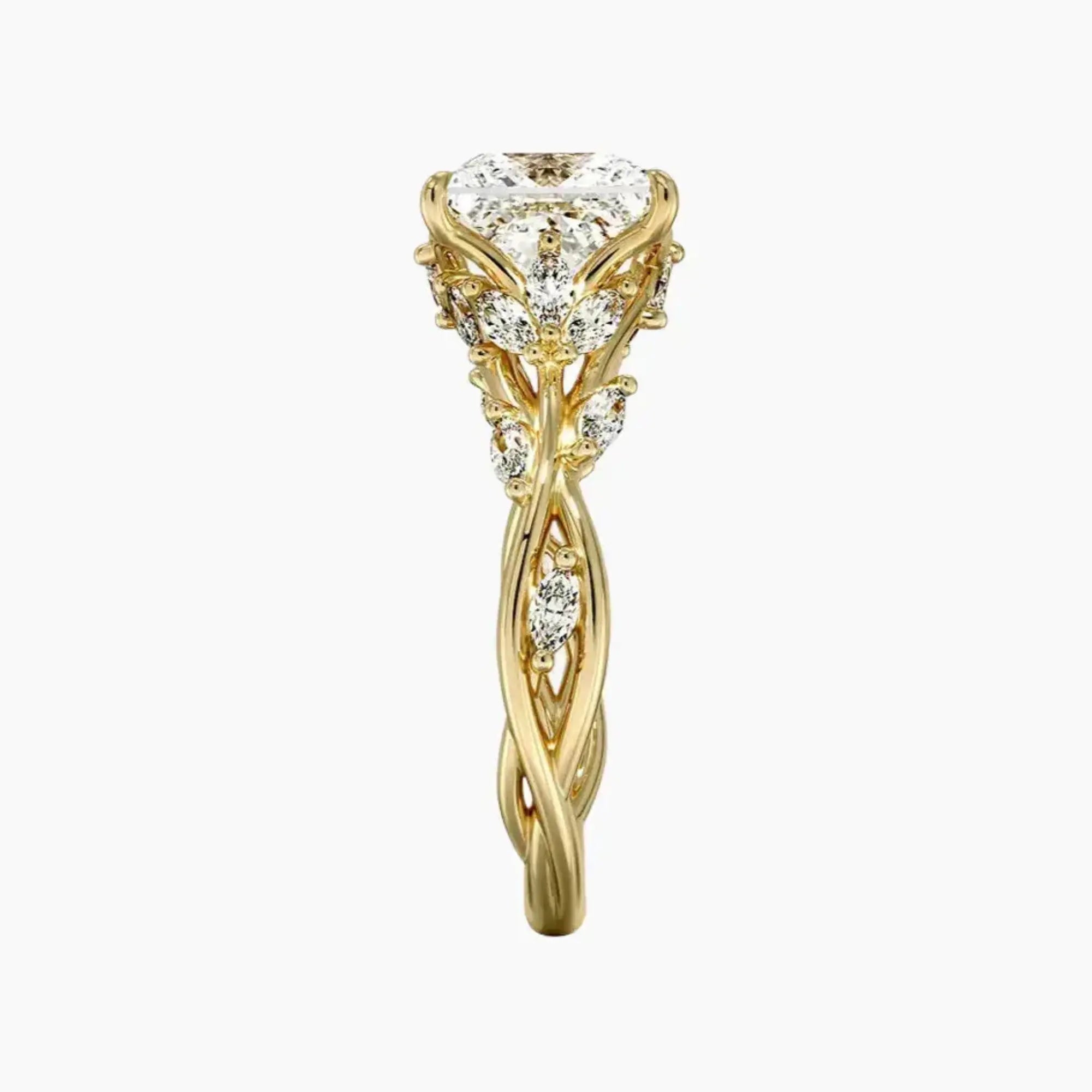 OBSER263 - Melia Princess engagement ring setting view 9