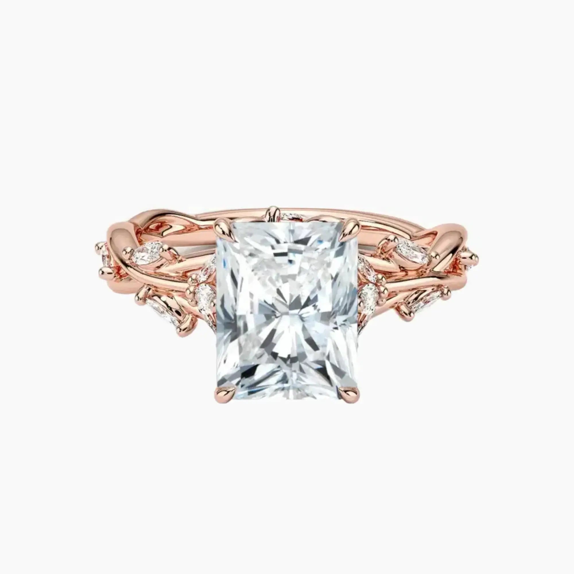 OBSER064 - Melia Radiant engagement ring setting view 4