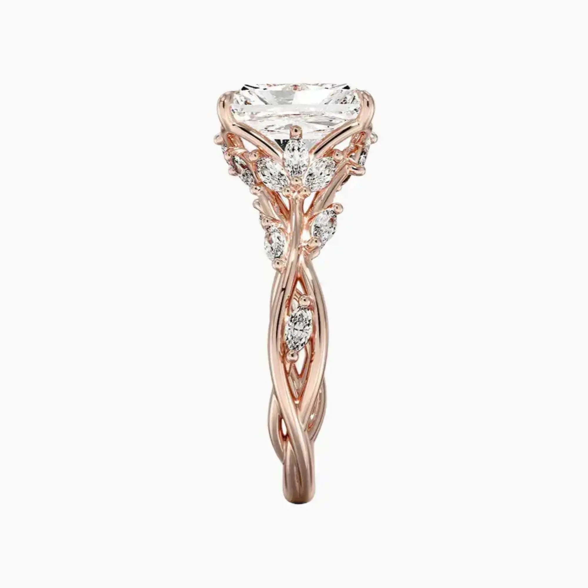 OBSER064 - Melia Radiant engagement ring setting view 6